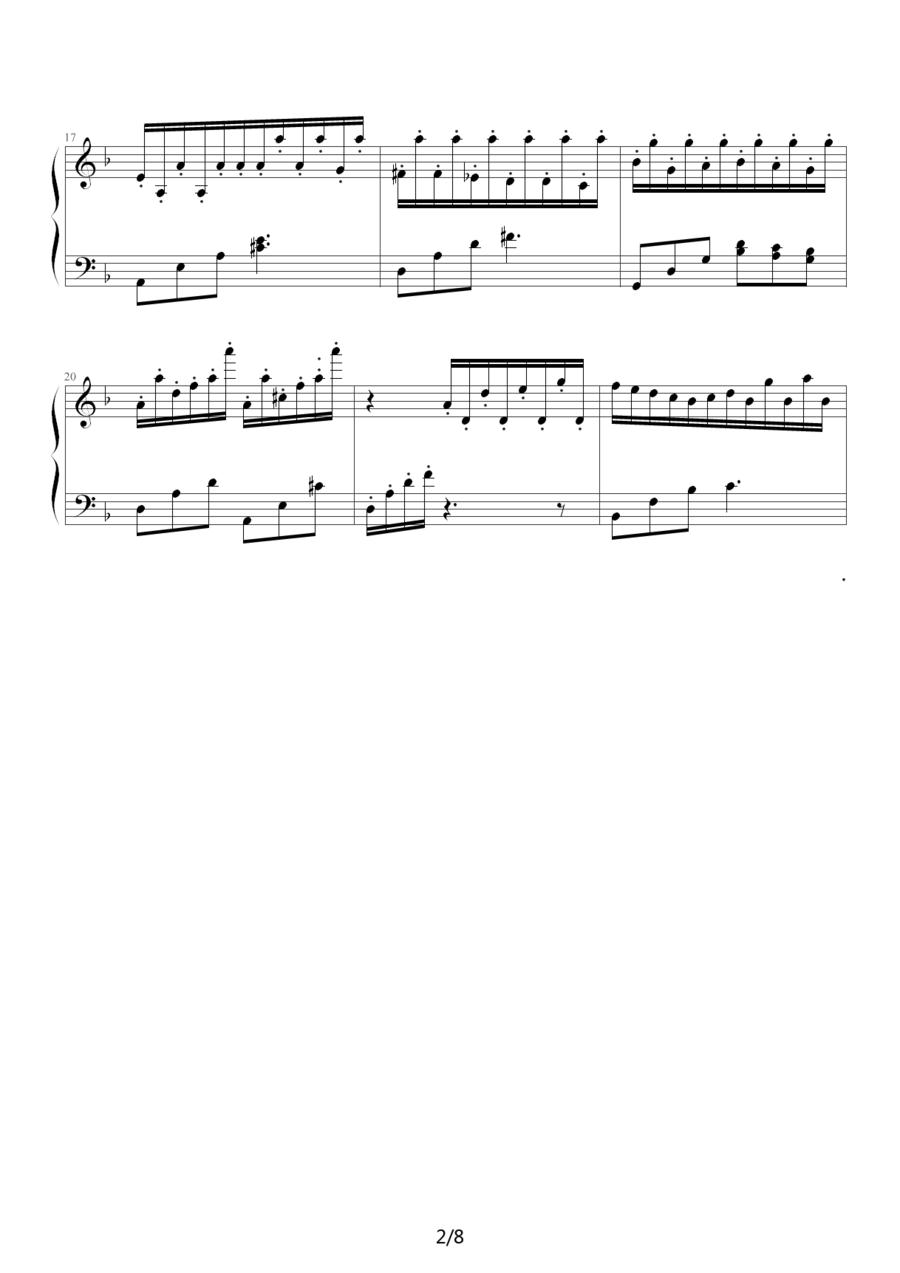 我不会唱歌（改编自《钟》）钢琴曲谱（图2）