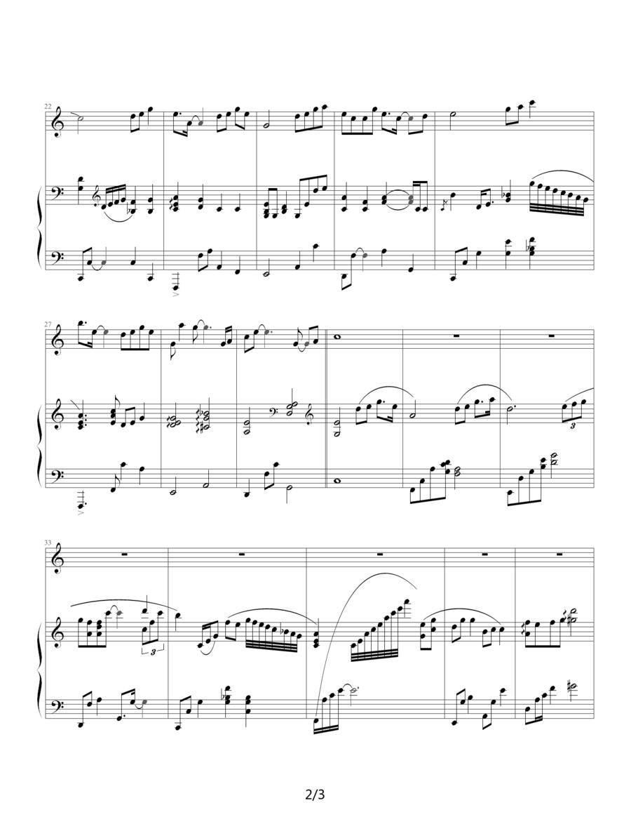 眼泪成诗（钢琴伴奏谱）钢琴曲谱（图2）
