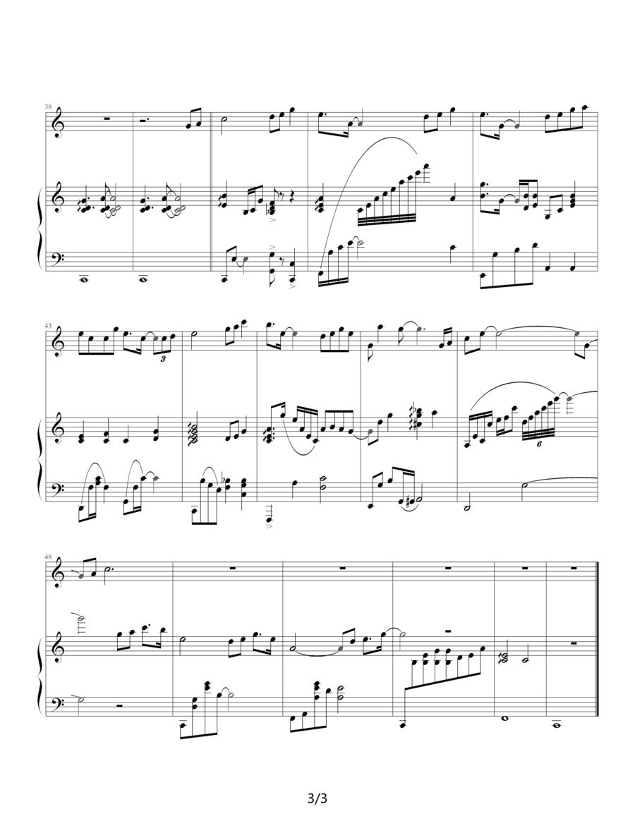 眼泪成诗（钢琴伴奏谱）钢琴曲谱（图3）