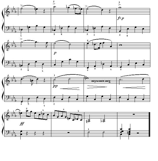肖邦钢琴小曲：革命练习曲 钢琴曲谱（图2）