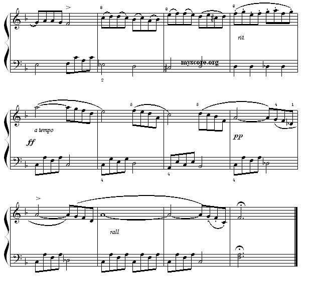 肖邦钢琴小曲：离别练习曲钢琴曲谱（图2）