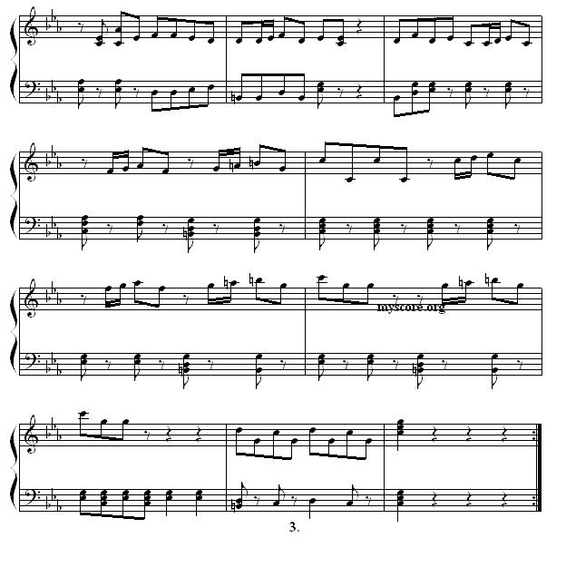钢琴公主的浪漫钢琴：c小调奏鸣曲钢琴曲谱（图3）