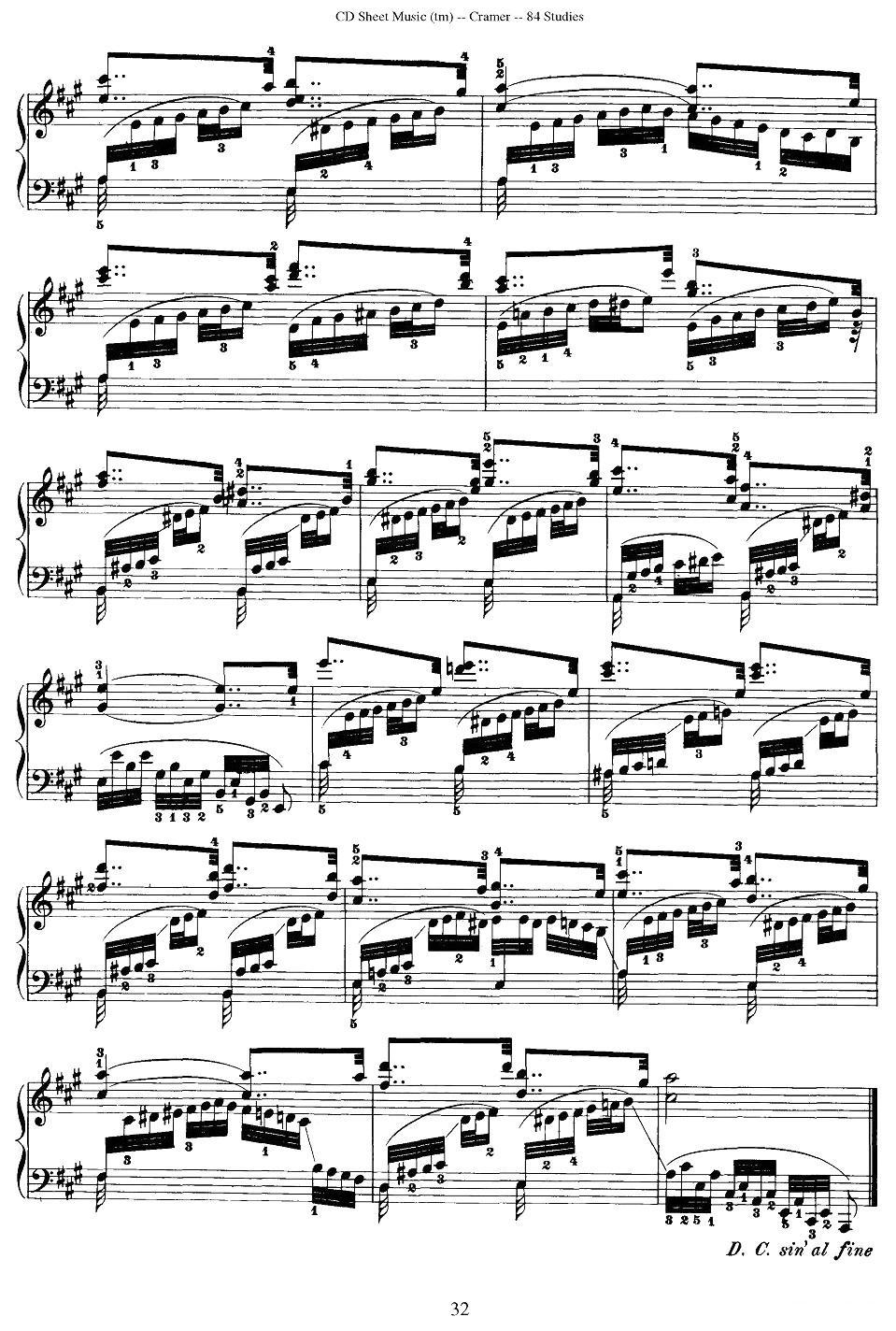 Cramer - 84 exercices（76—80）（克拉莫84首钢琴练习曲）钢琴曲谱（图2）