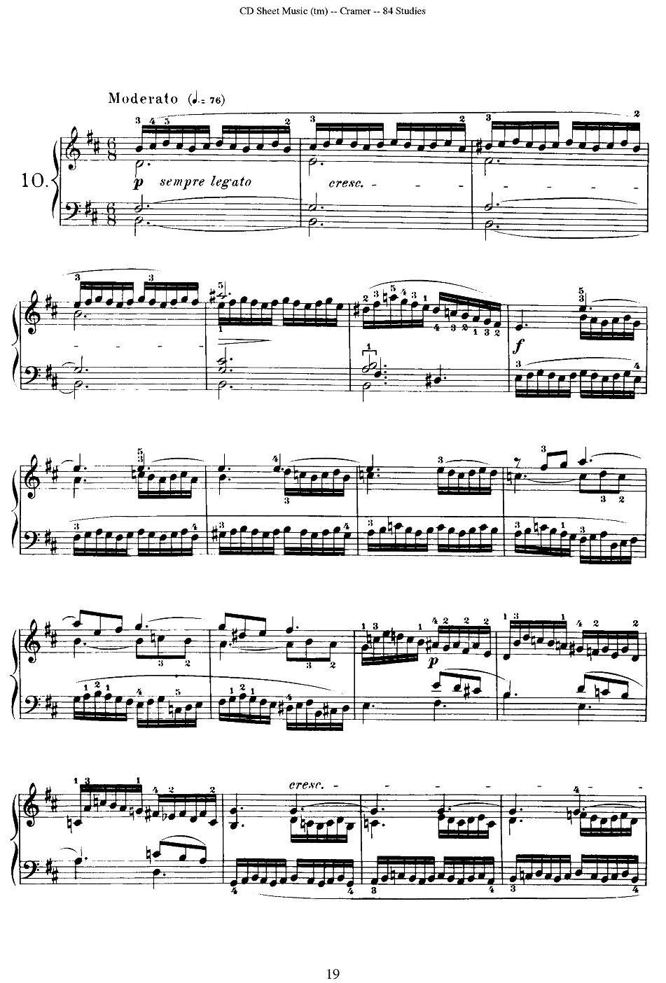 Cramer - 84 exercices（6—10）（克拉莫84首钢琴练习曲）钢琴曲谱（图9）