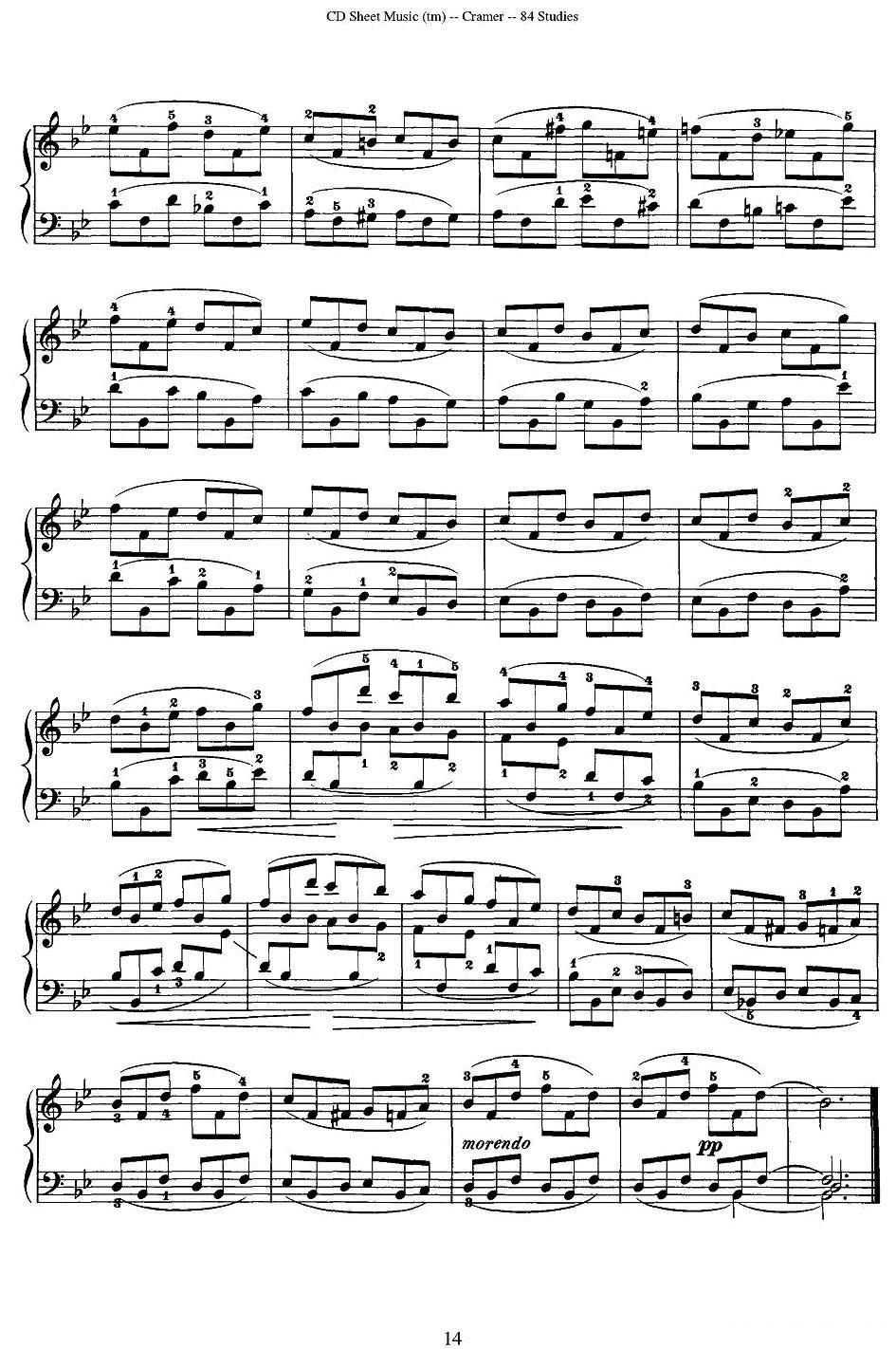 Cramer - 84 exercices（6—10）（克拉莫84首钢琴练习曲）钢琴曲谱（图4）