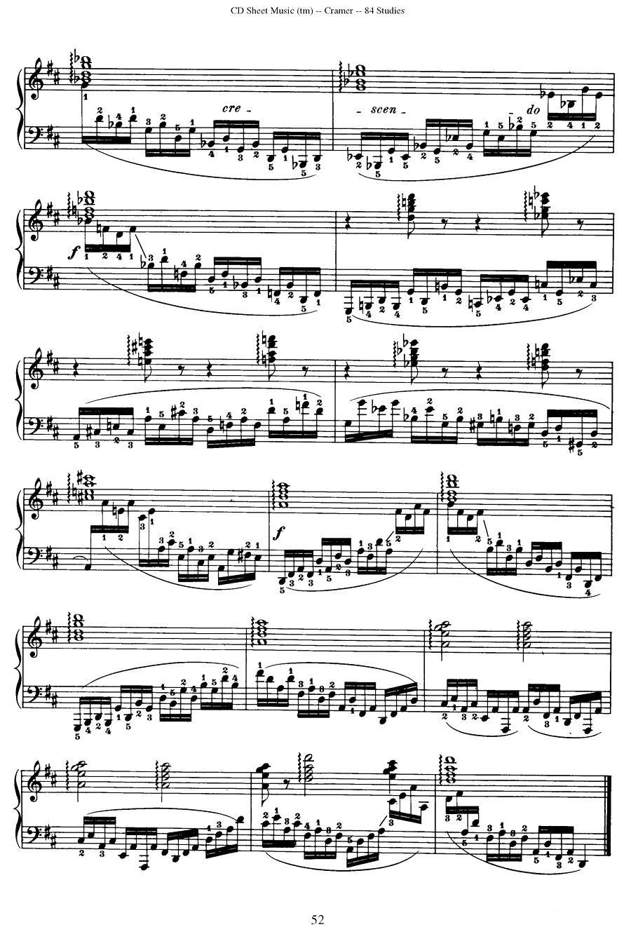 Cramer - 84 exercices（56—60）（克拉莫84首钢琴练习曲）钢琴曲谱（图2）