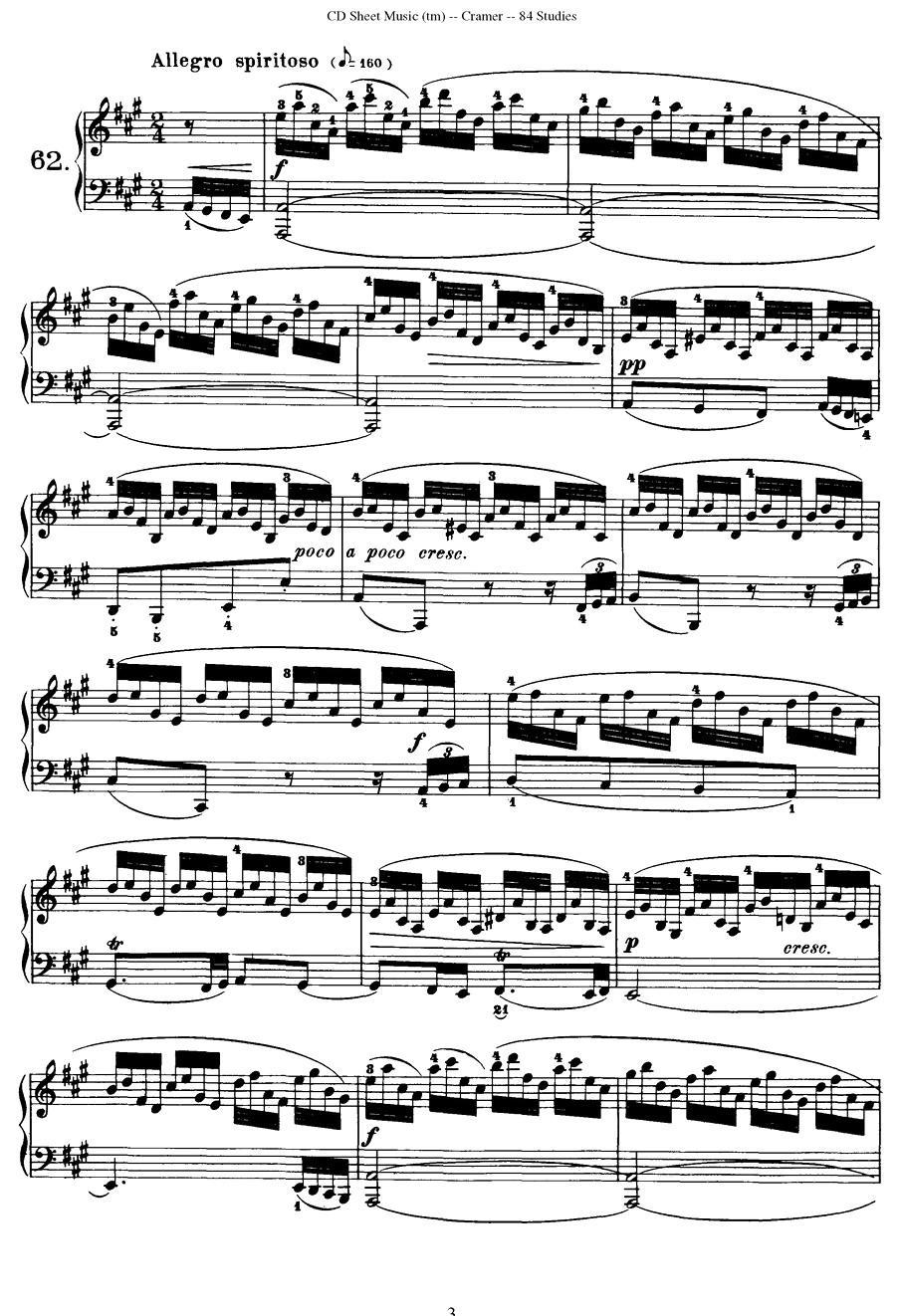 Cramer - 84 exercices（61—65）（克拉莫84首钢琴练习曲）钢琴曲谱（图3）