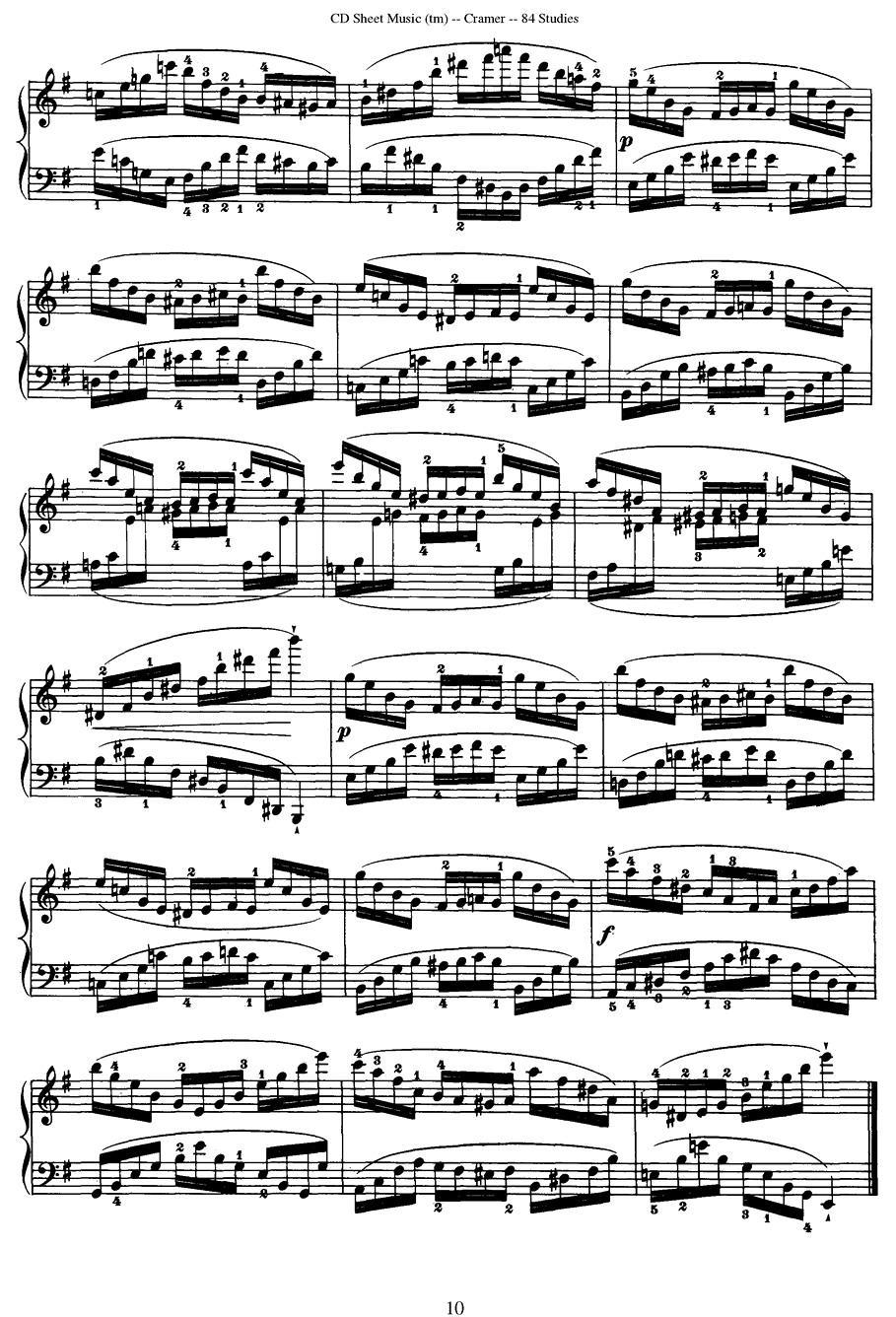 Cramer - 84 exercices（61—65）（克拉莫84首钢琴练习曲）钢琴曲谱（图10）