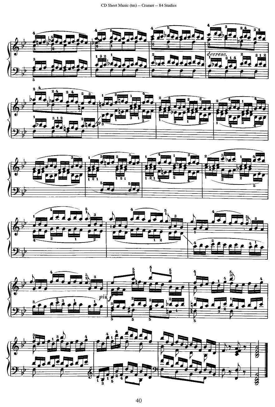 Cramer - 84 exercices（46—50）（克拉莫84首钢琴练习曲）钢琴曲谱（图10）