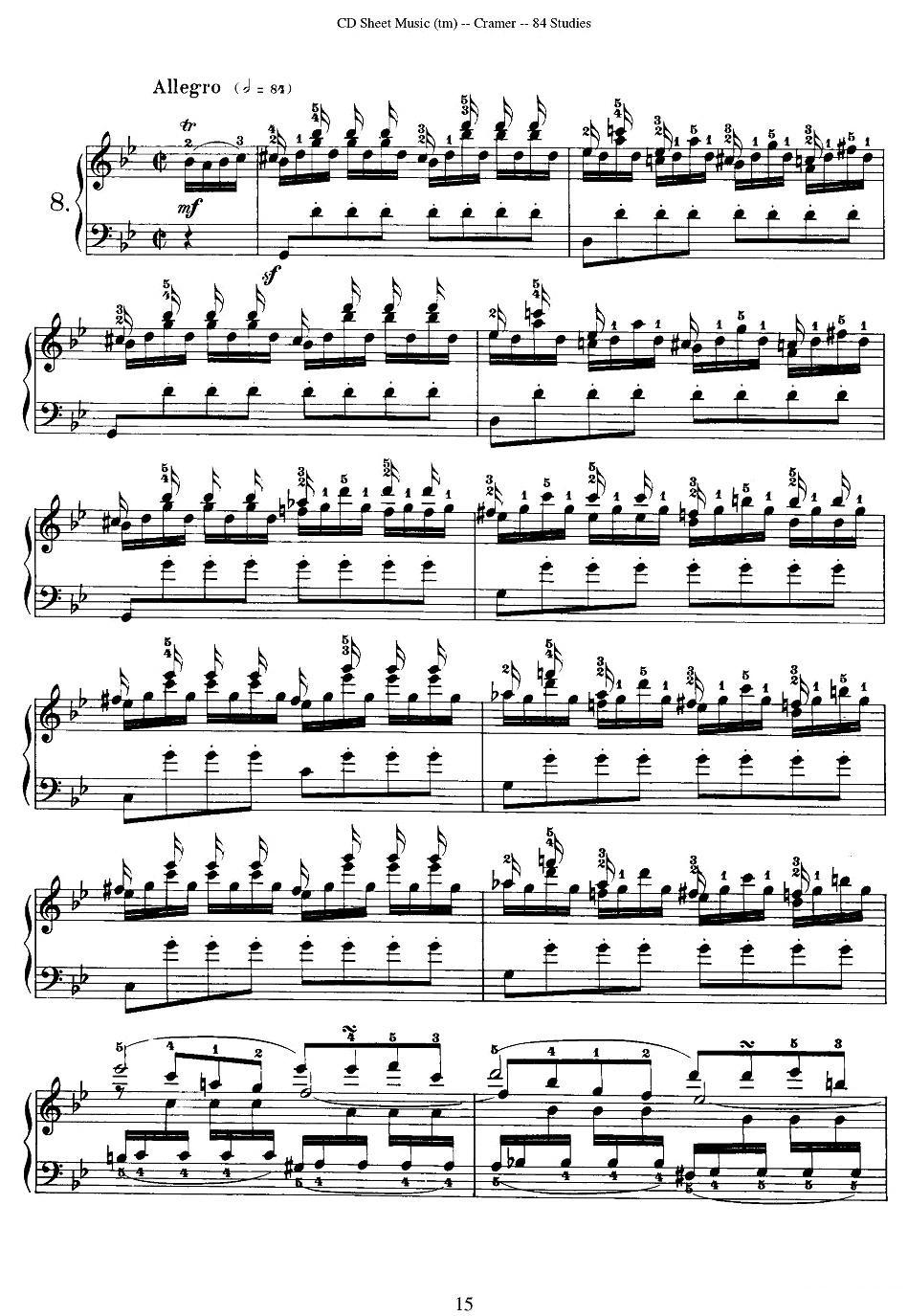 Cramer - 84 exercices（6—10）（克拉莫84首钢琴练习曲）钢琴曲谱（图5）