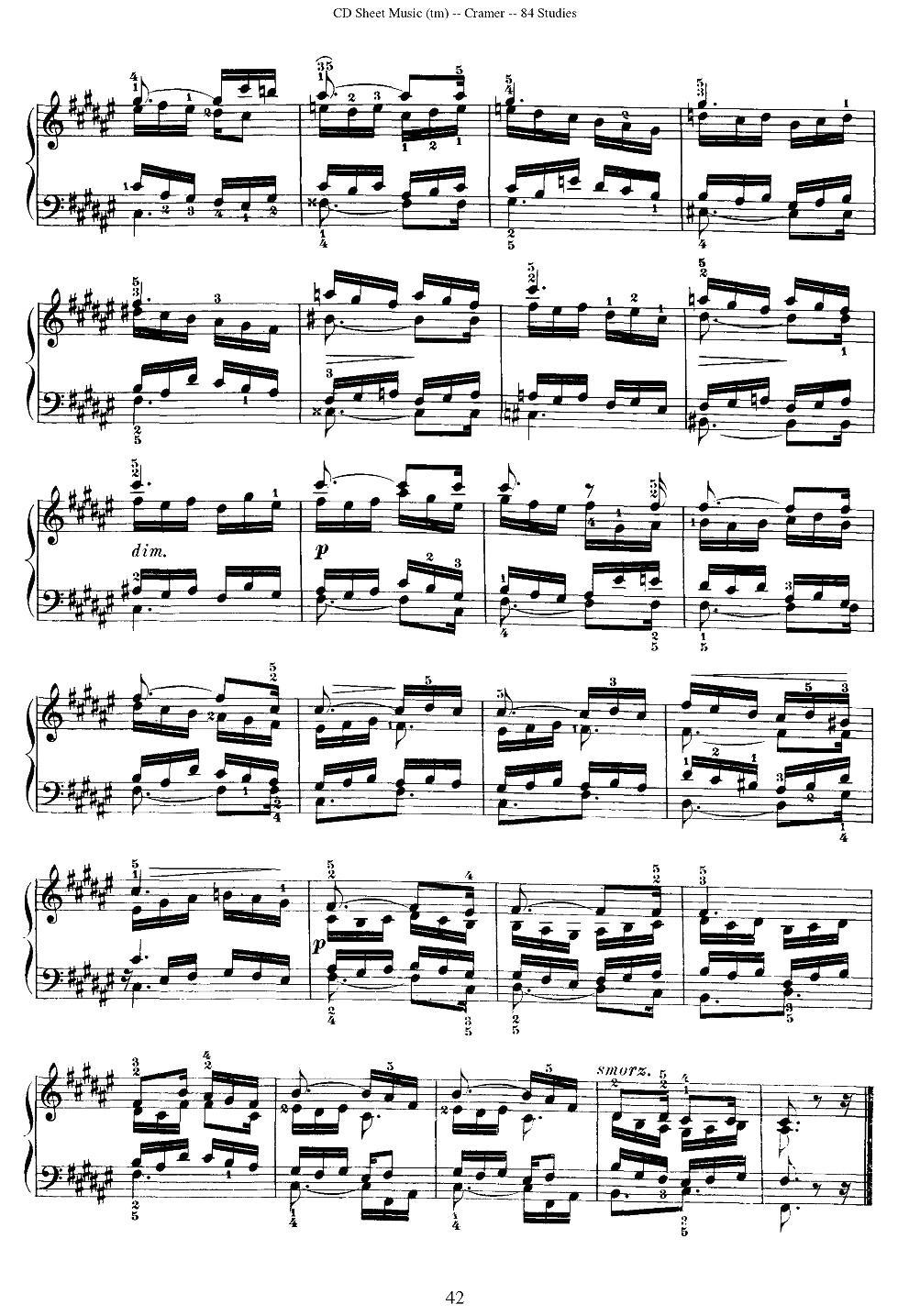 Cramer - 84 exercices（81—84）（克拉莫84首钢琴练习曲）钢琴曲谱（图2）