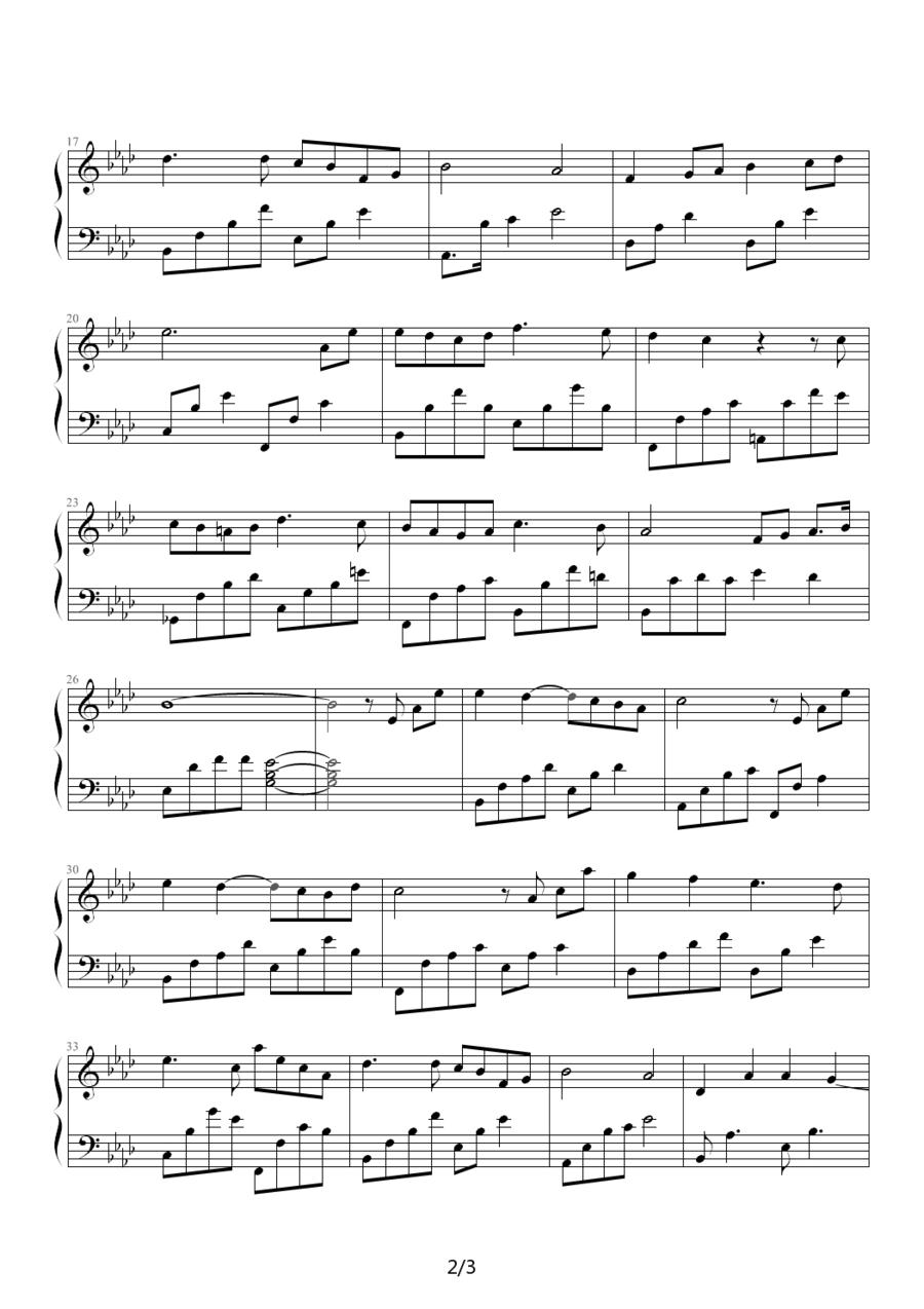 Outro（韩剧《对不起，我爱你》插曲）钢琴曲谱（图2）