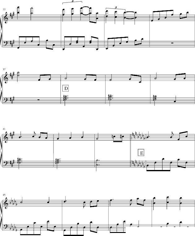 处女座（十二星座组曲）钢琴曲谱（图3）