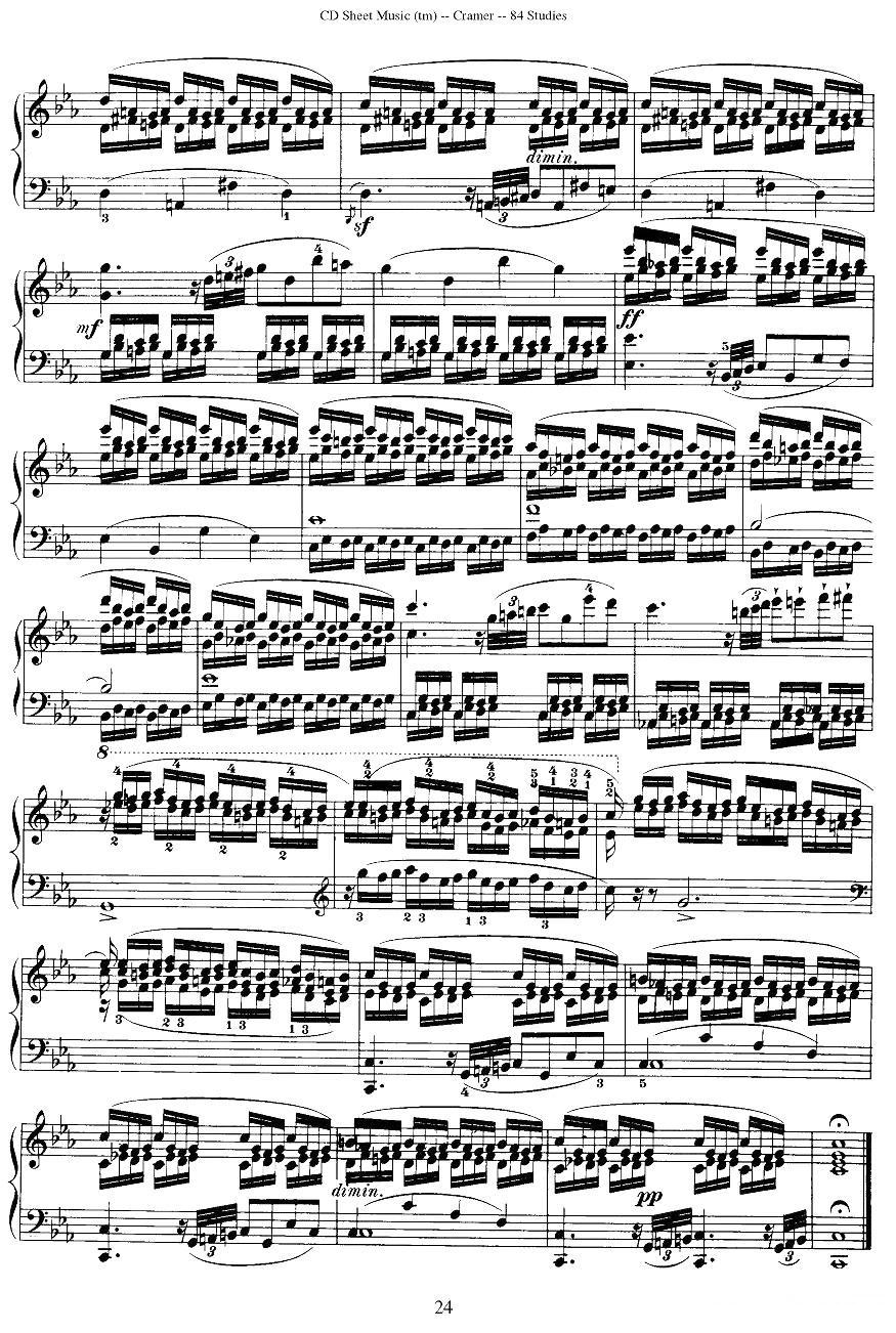 Cramer - 84 exercices（41—45）（克拉莫84首钢琴练习曲）钢琴曲谱（图4）