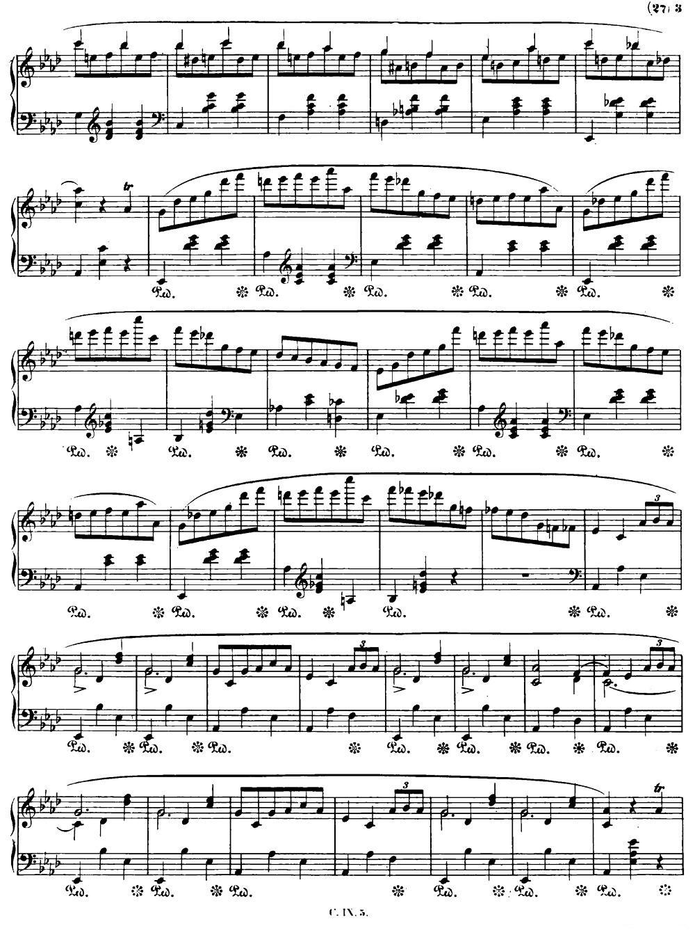 降A大调圆舞曲Op.42钢琴曲谱（图2）