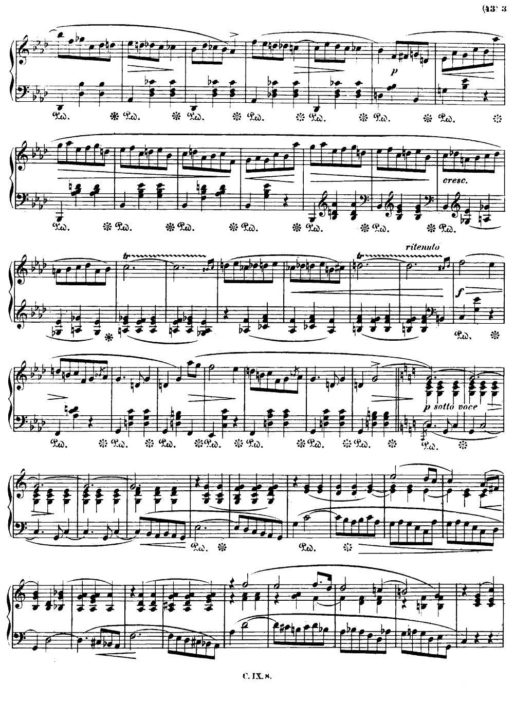 降A大调圆舞曲Op.64-3 钢琴曲谱（图2）