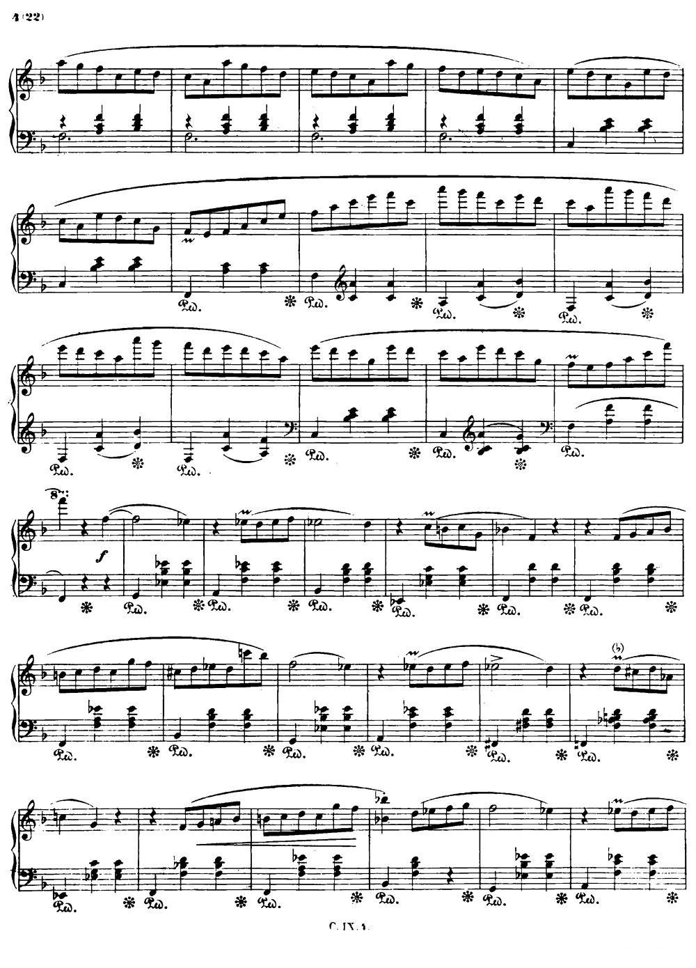 Valse brillante Op34 No3（F大调华丽圆舞曲Op.34-3）钢琴曲谱（图2）
