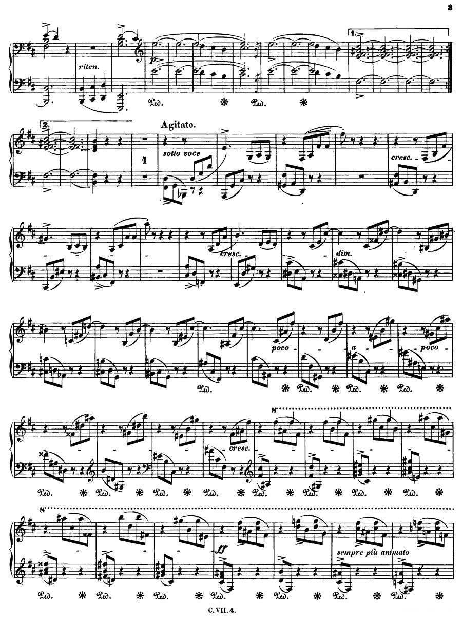 b小调钢琴谐谑曲Op.20（第一号）钢琴曲谱（图2）