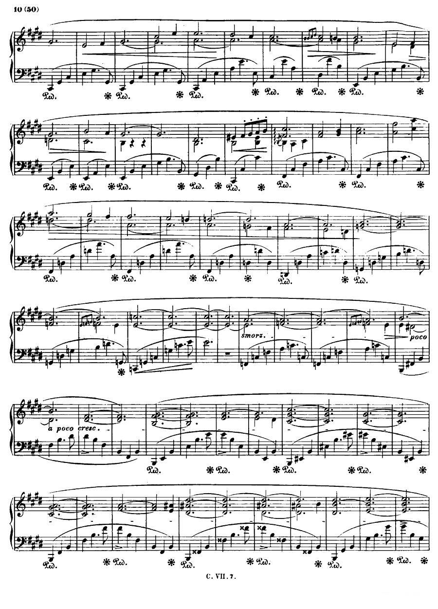 E大调钢琴谐谑曲Op.54（第四号）钢琴曲谱（图9）
