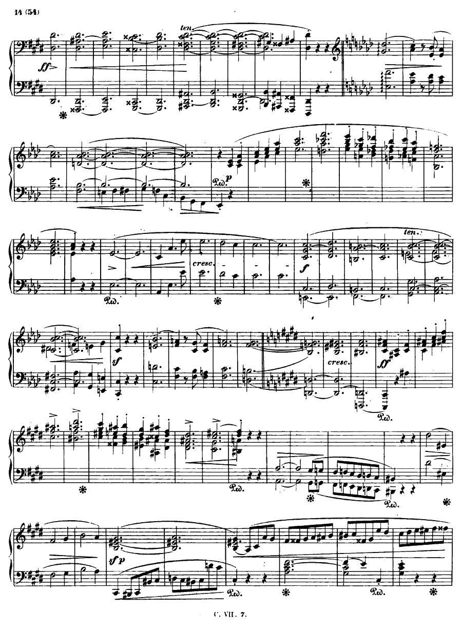 E大调钢琴谐谑曲Op.54（第四号）钢琴曲谱（图13）