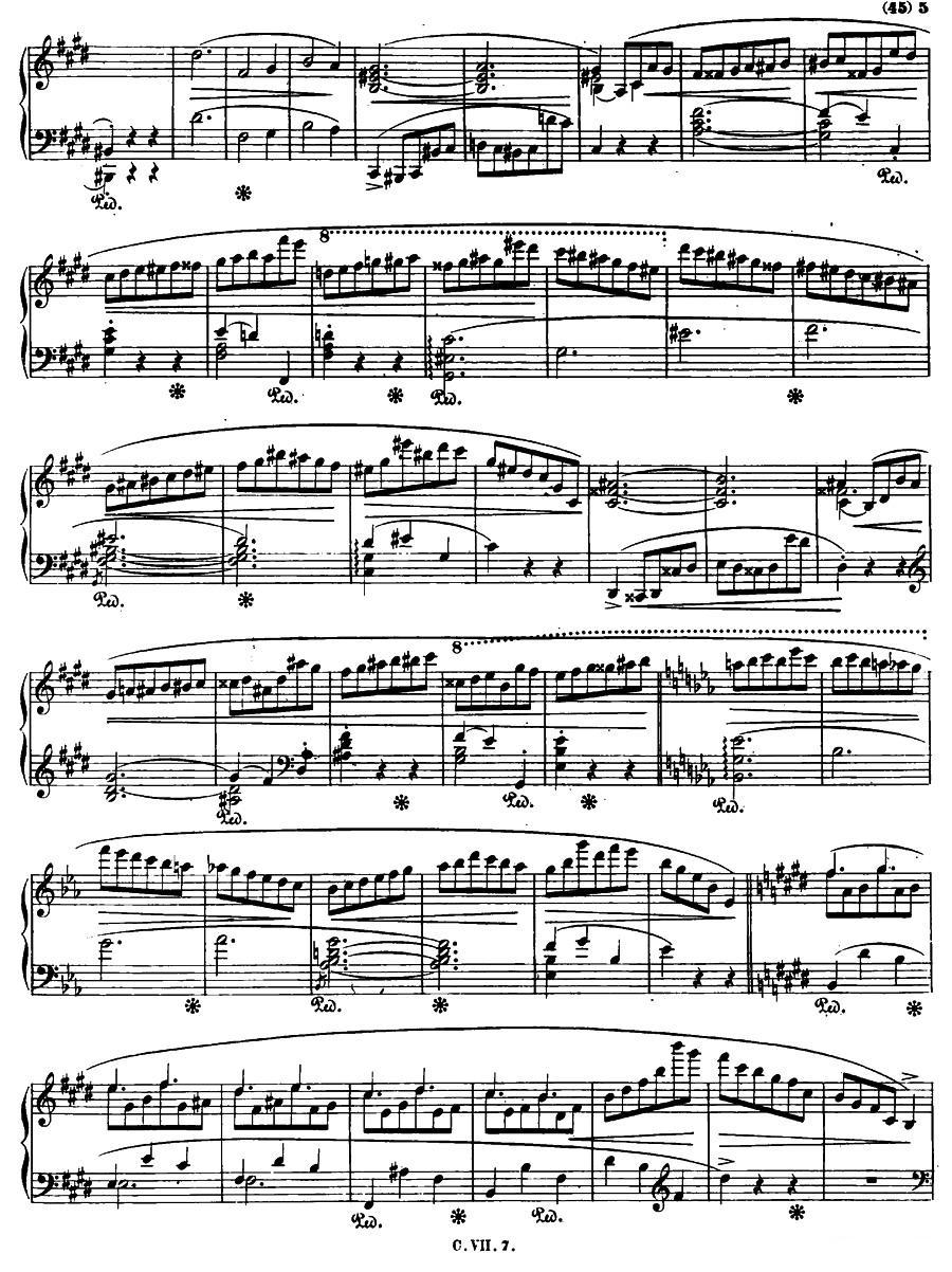 E大调钢琴谐谑曲Op.54（第四号）钢琴曲谱（图4）