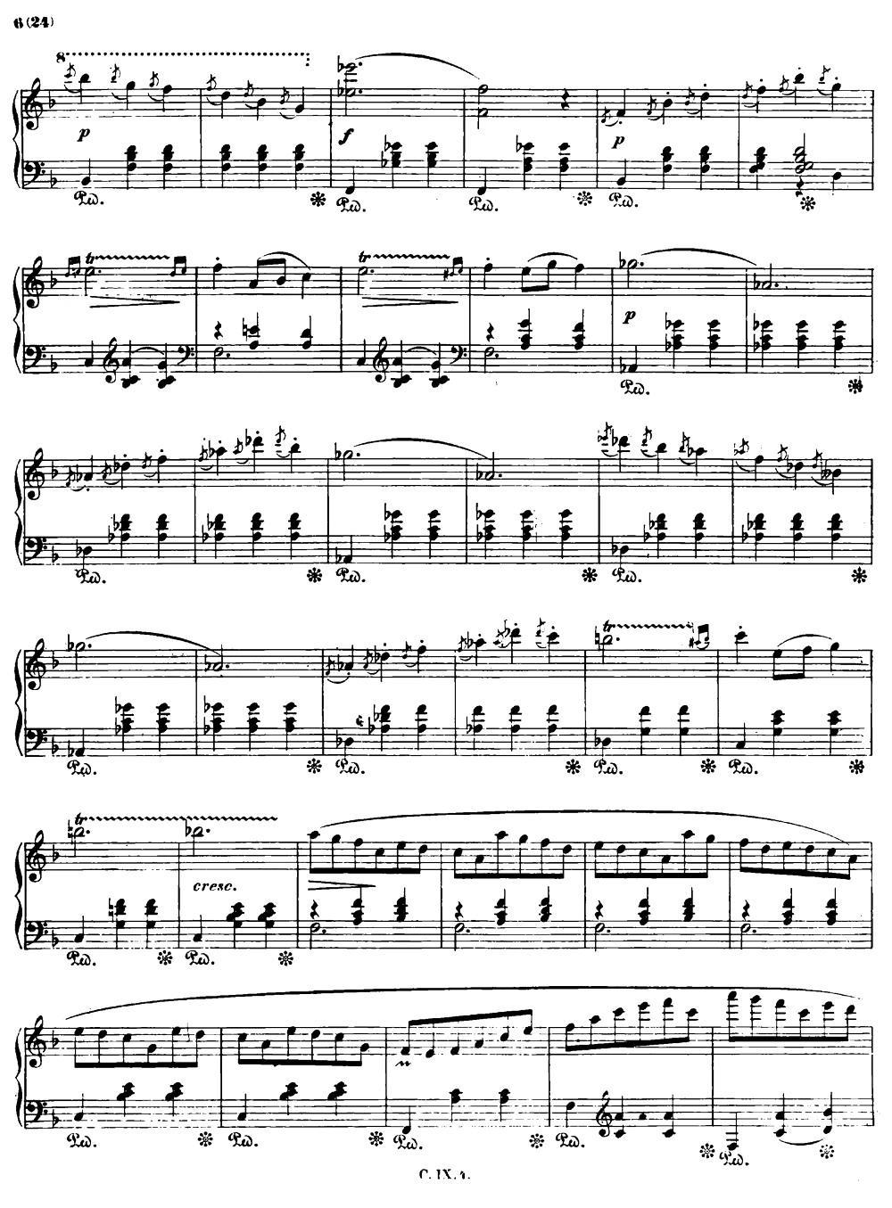 Valse brillante Op34 No3（F大调华丽圆舞曲Op.34-3）钢琴曲谱（图4）