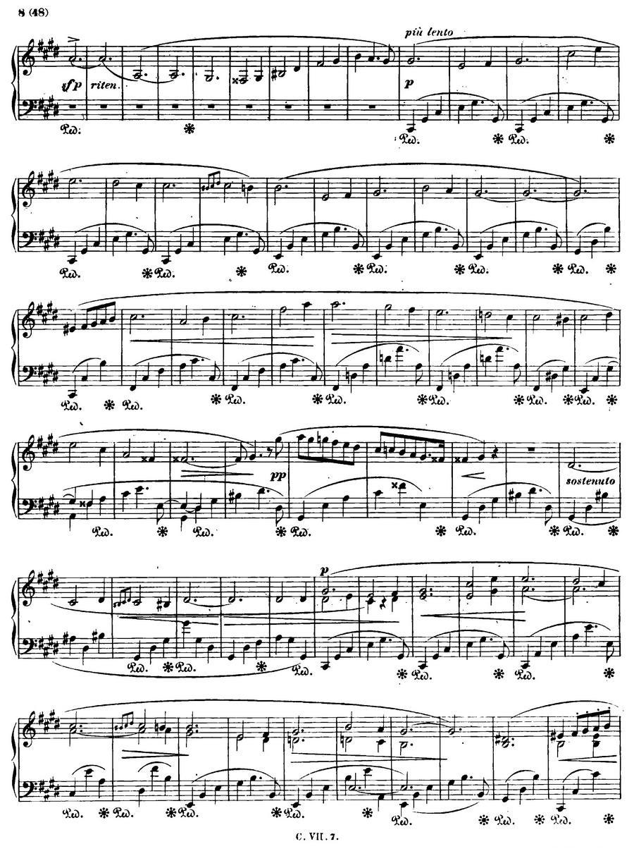 E大调钢琴谐谑曲Op.54（第四号）钢琴曲谱（图7）