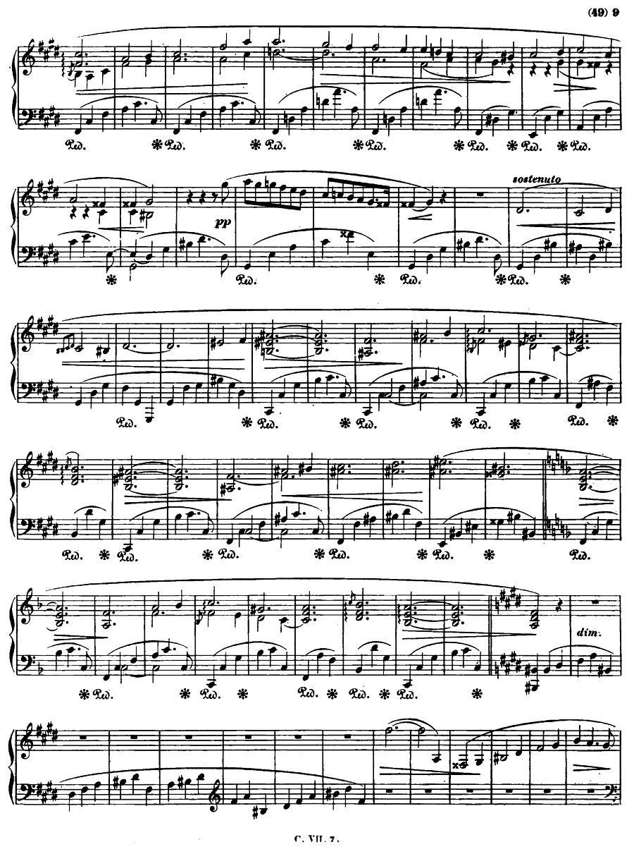 E大调钢琴谐谑曲Op.54（第四号）钢琴曲谱（图8）
