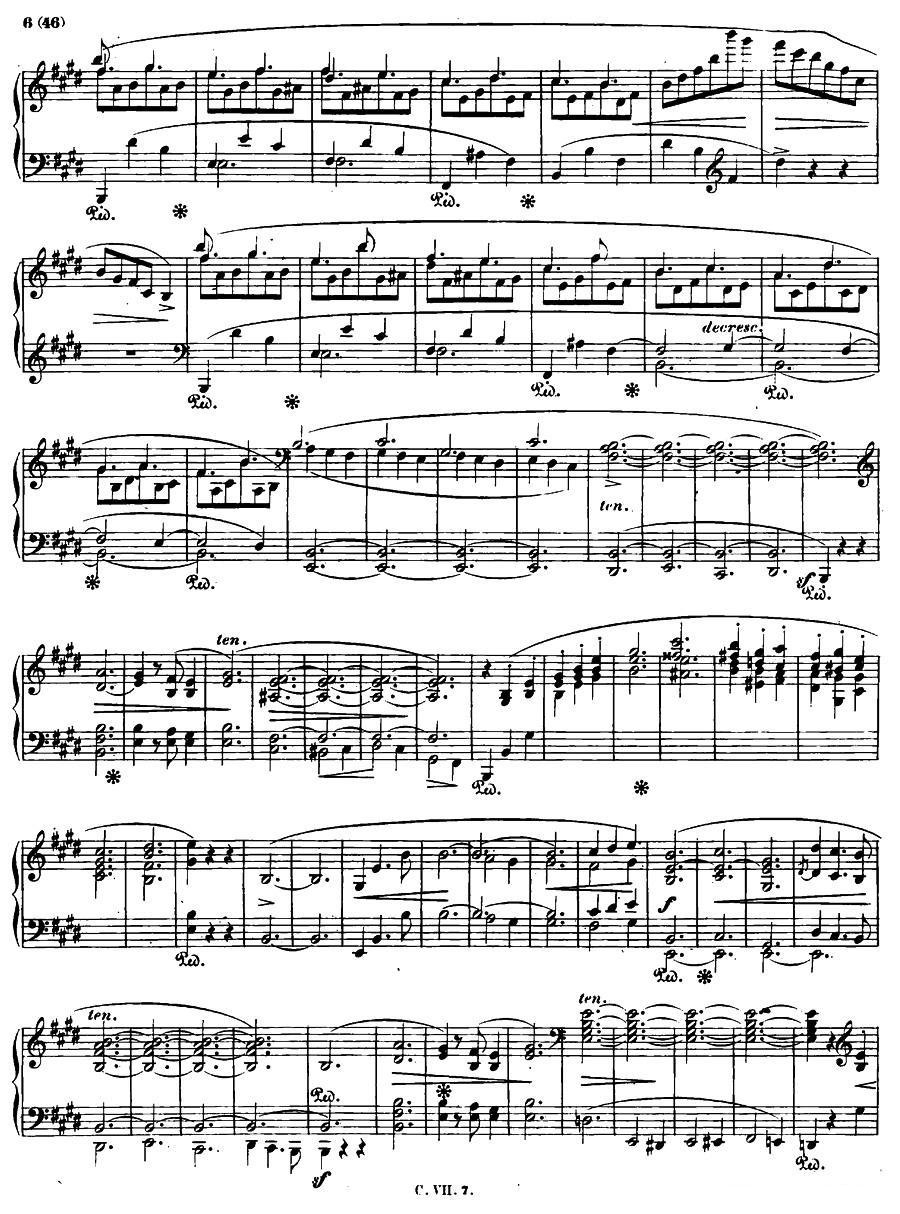 E大调钢琴谐谑曲Op.54（第四号）钢琴曲谱（图5）
