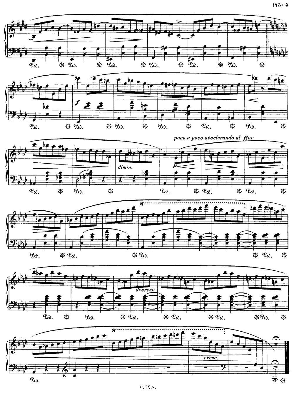 降A大调圆舞曲Op.64-3 钢琴曲谱（图4）