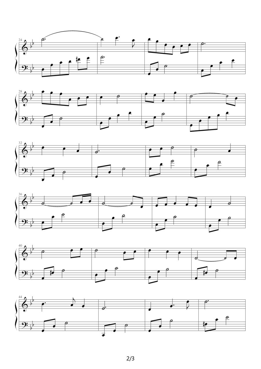 悲伤的爱（韩剧《天国的阶梯》插曲）钢琴曲谱（图2）
