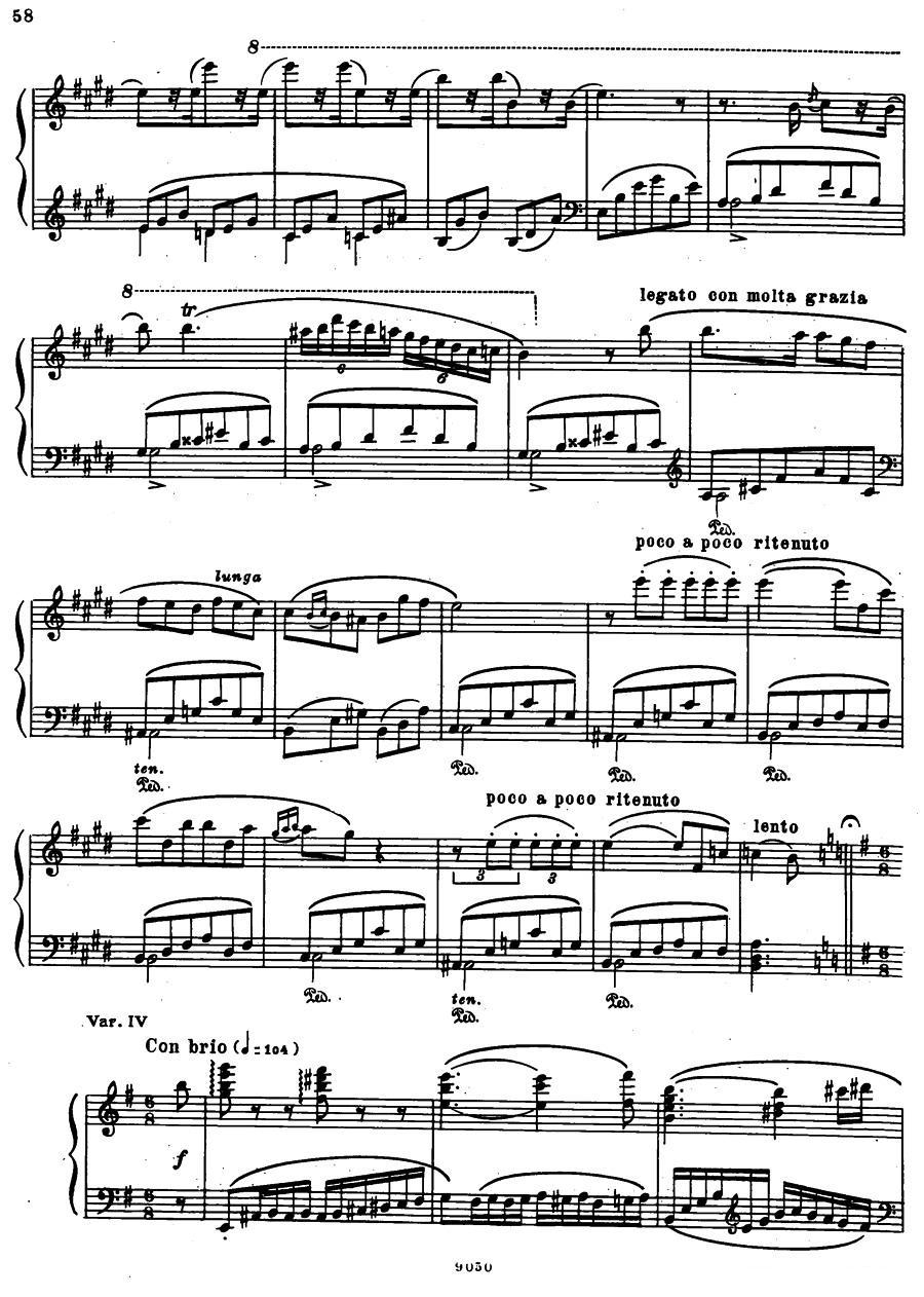 《夜莺》主题变奏曲钢琴曲谱（图6）