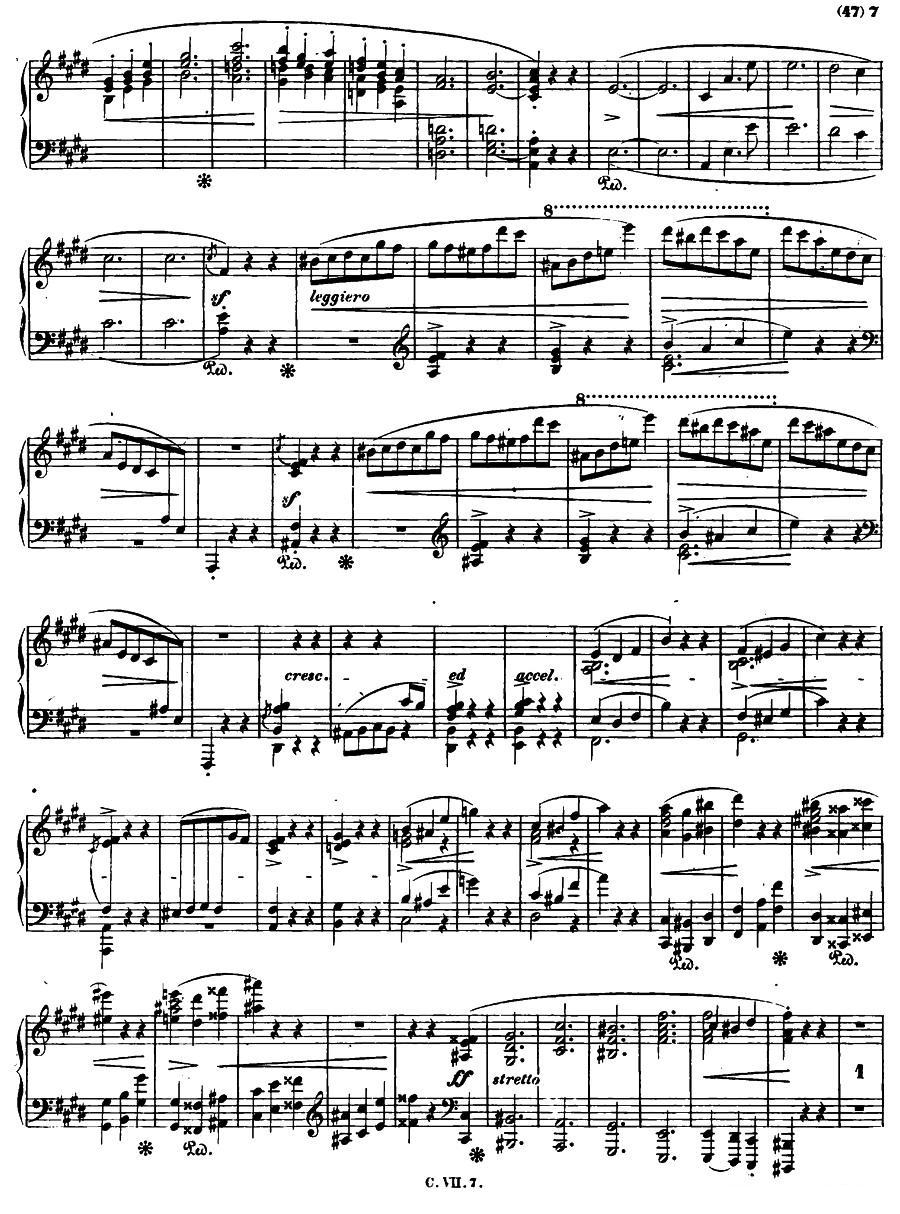 E大调钢琴谐谑曲Op.54（第四号）钢琴曲谱（图6）