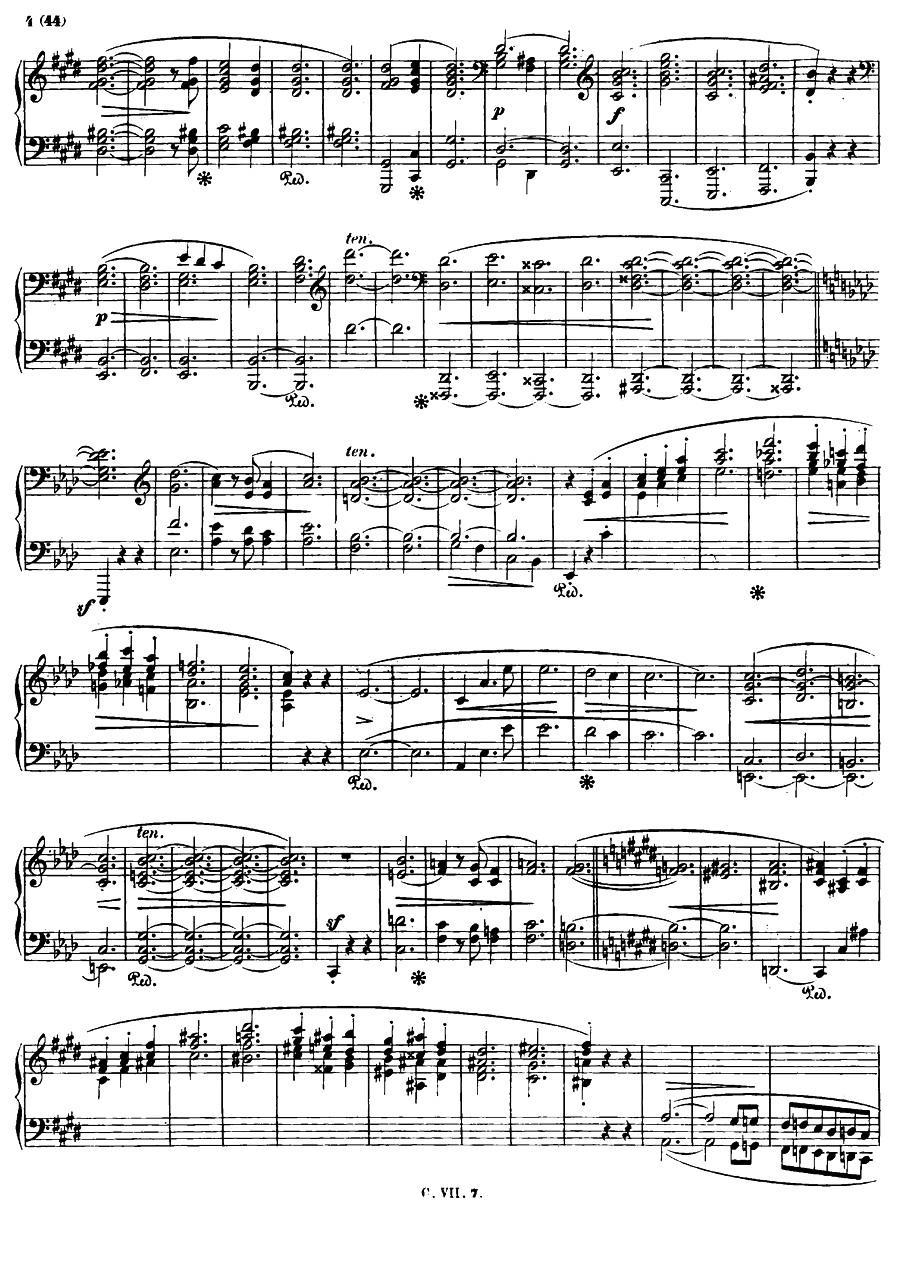 E大调钢琴谐谑曲Op.54（第四号）钢琴曲谱（图3）