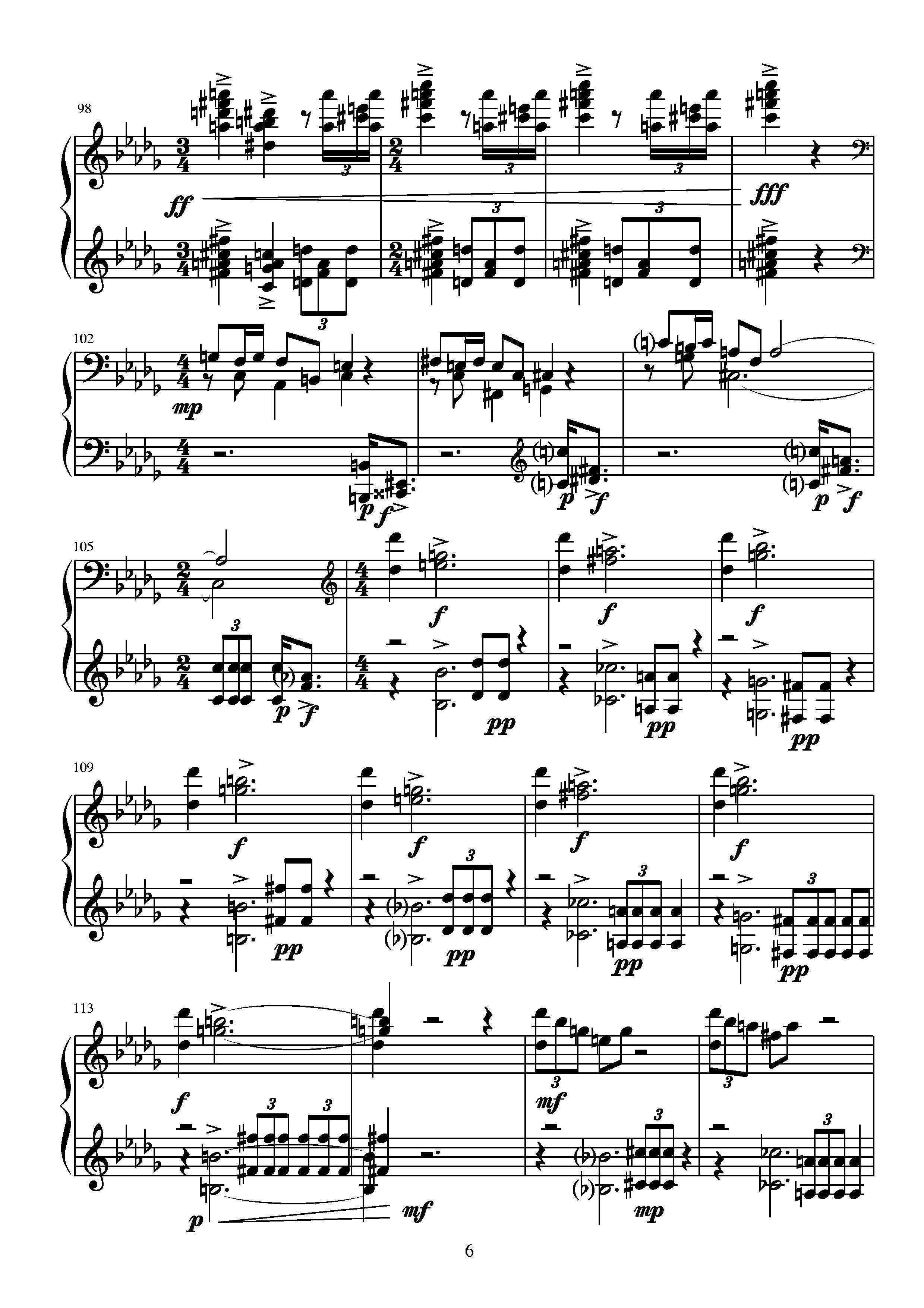 第十三钢琴奏鸣曲（葛清钢琴作品）钢琴曲谱（图6）