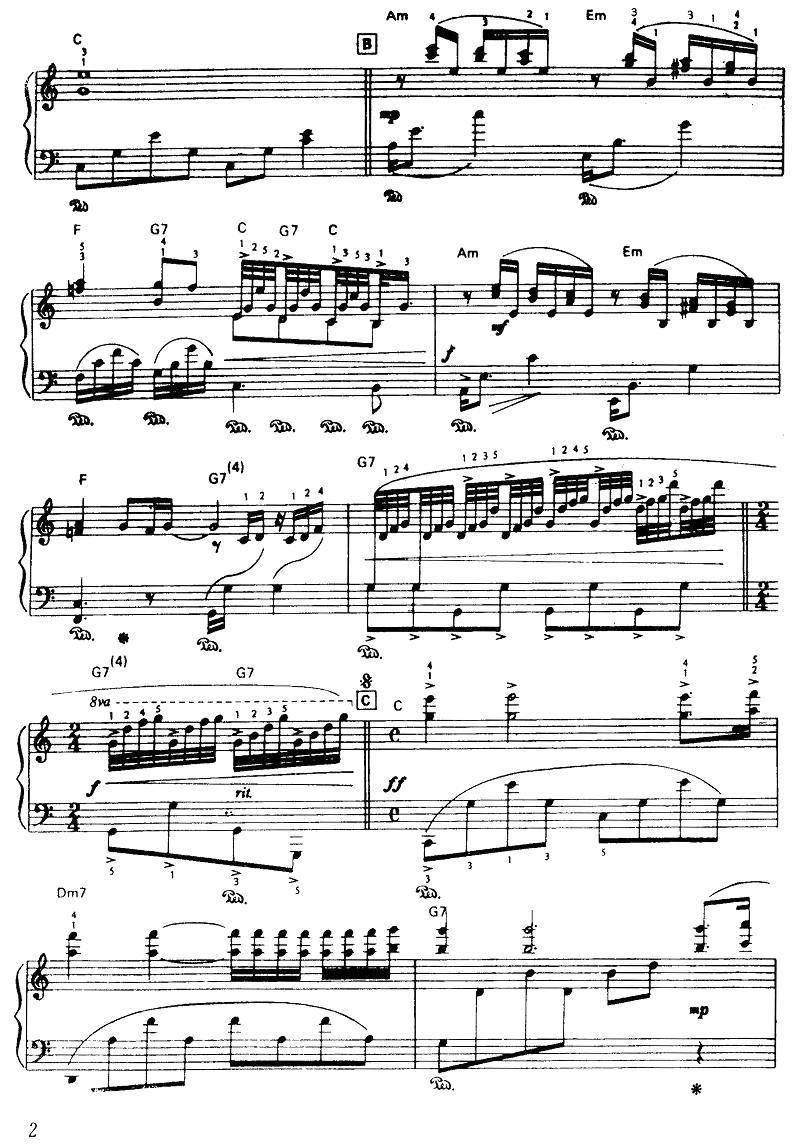 阿德林娜叙事曲钢琴曲谱（图2）