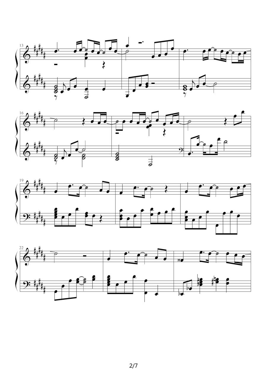 only human （日剧《一升的眼泪》主题曲）钢琴曲谱（图2）