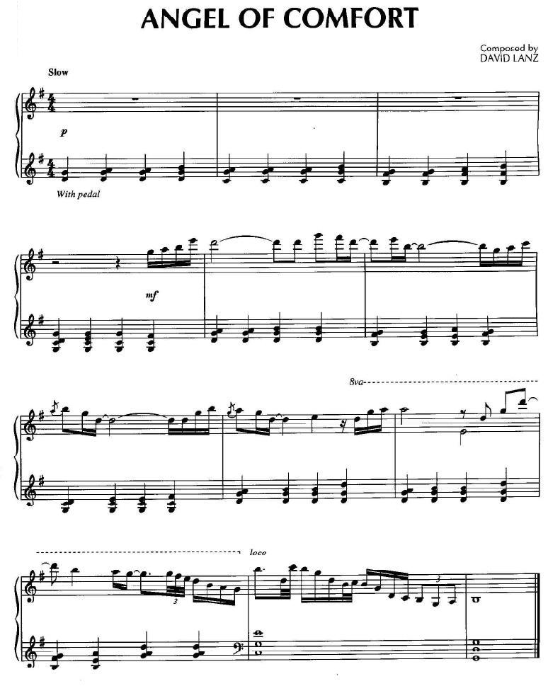 Angel Of Comfort 钢琴曲谱（图1）