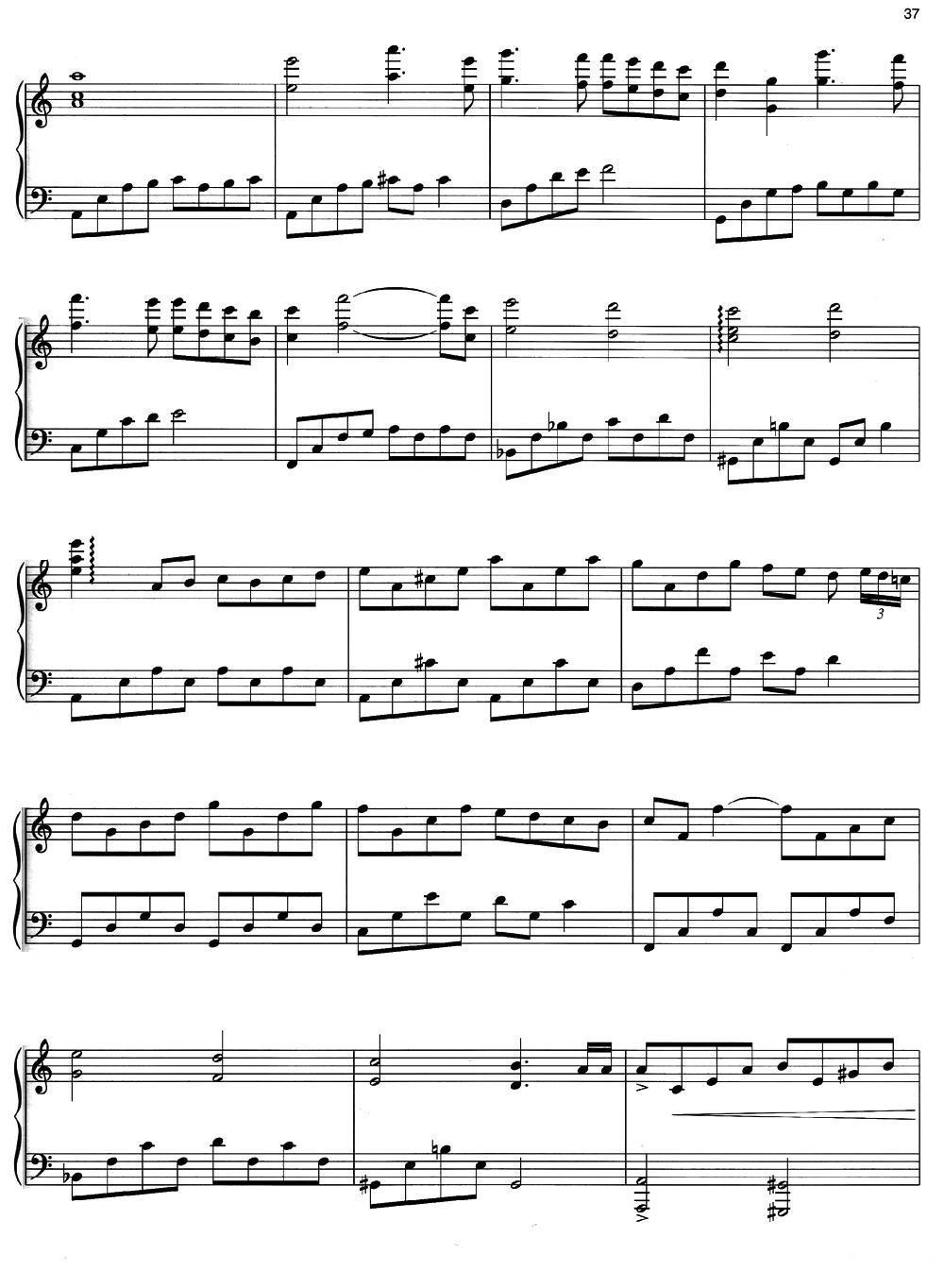 Nocturne 钢琴曲谱（图4）