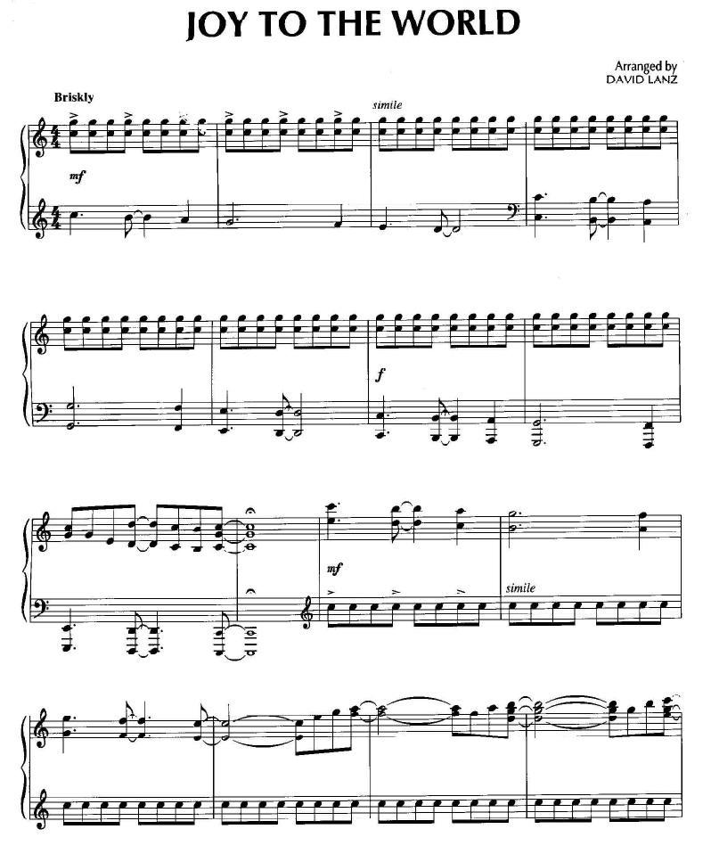 Joy To The World钢琴曲谱（图1）