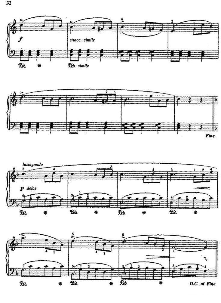 蒂罗尔女郎钢琴曲谱（图2）