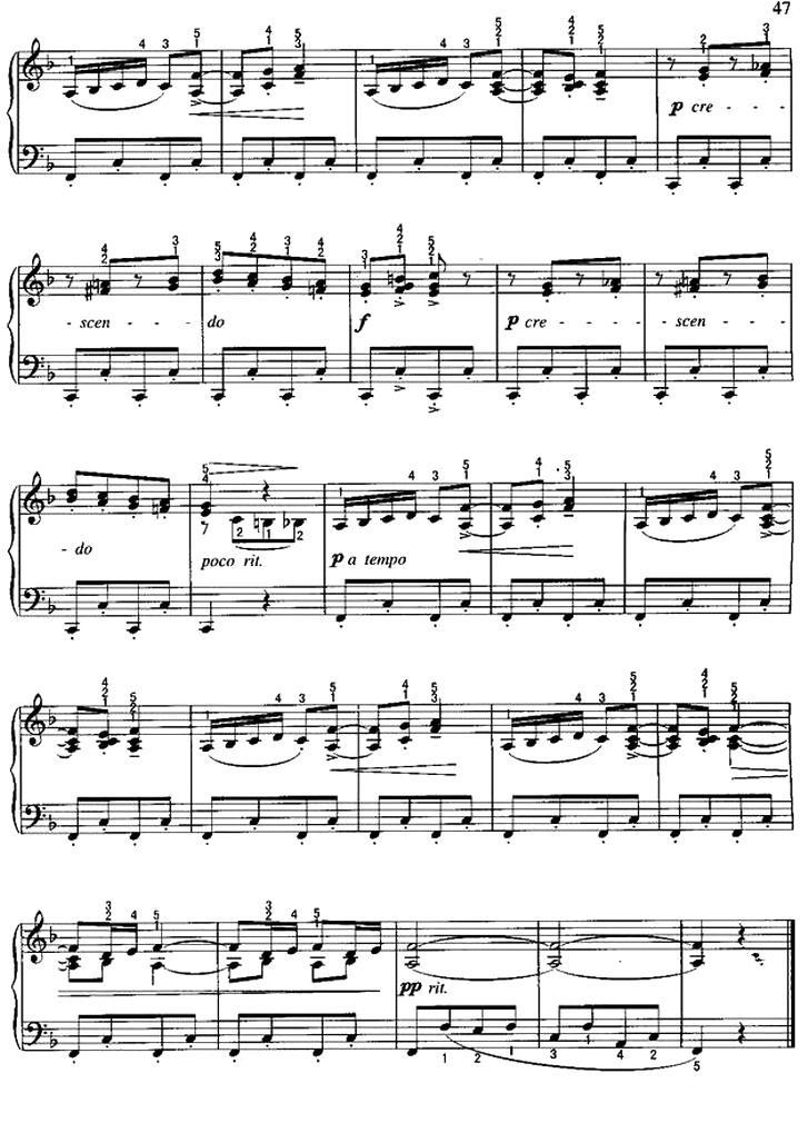 纺纱曲钢琴曲谱（图3）