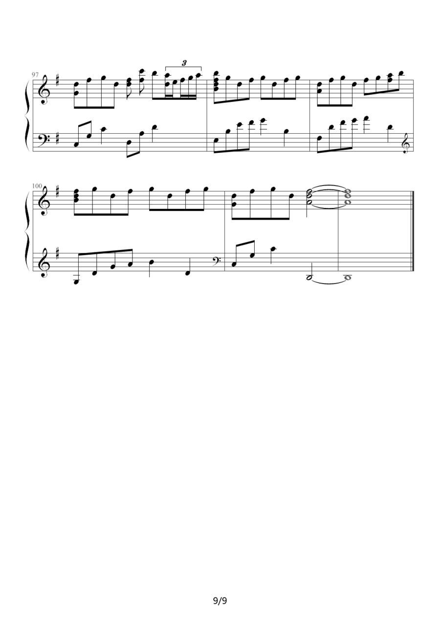 Get Over（日本动画《棋魂》片头曲）钢琴曲谱（图9）