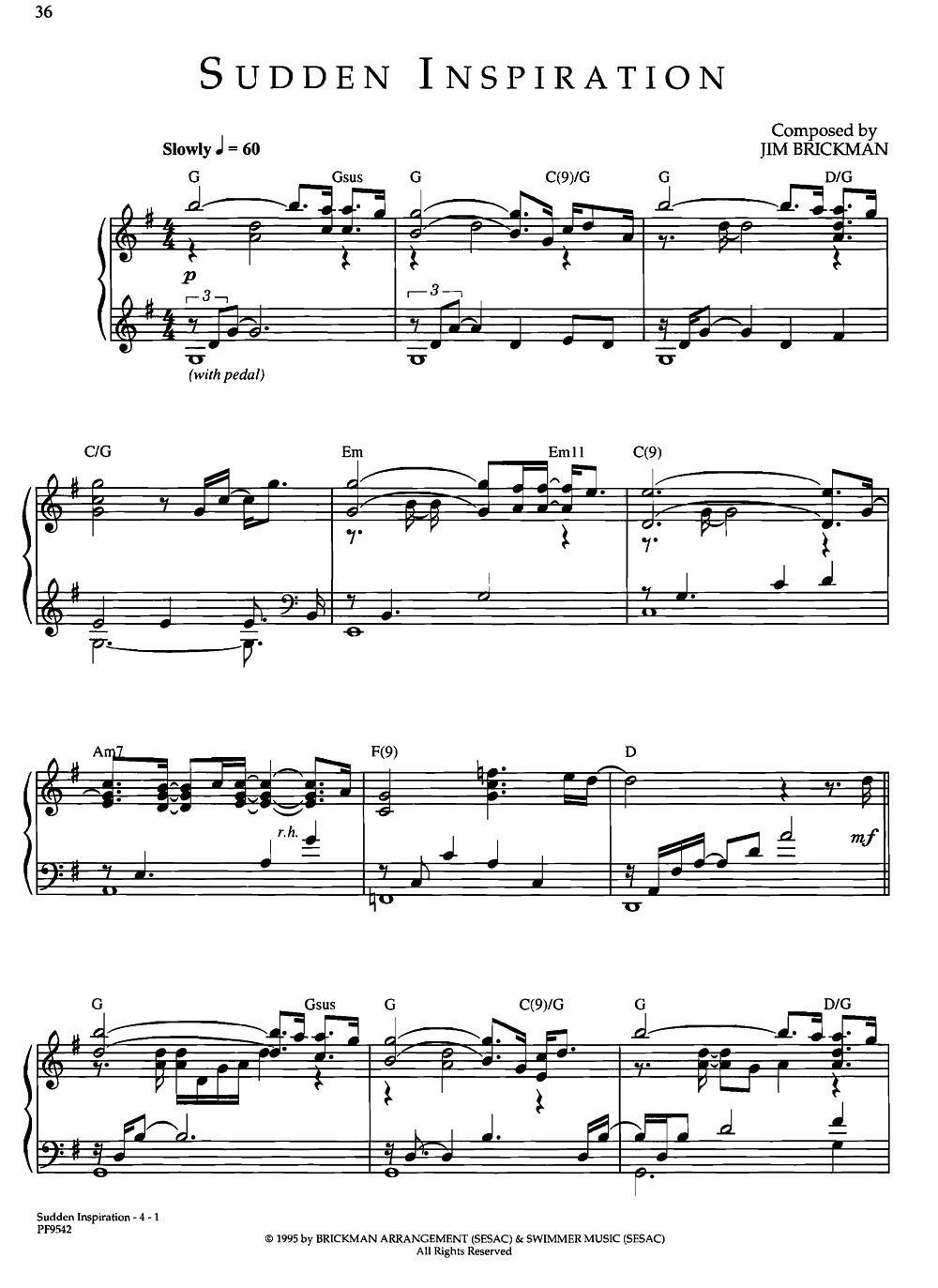 Sudden Inspiration钢琴曲谱（图1）