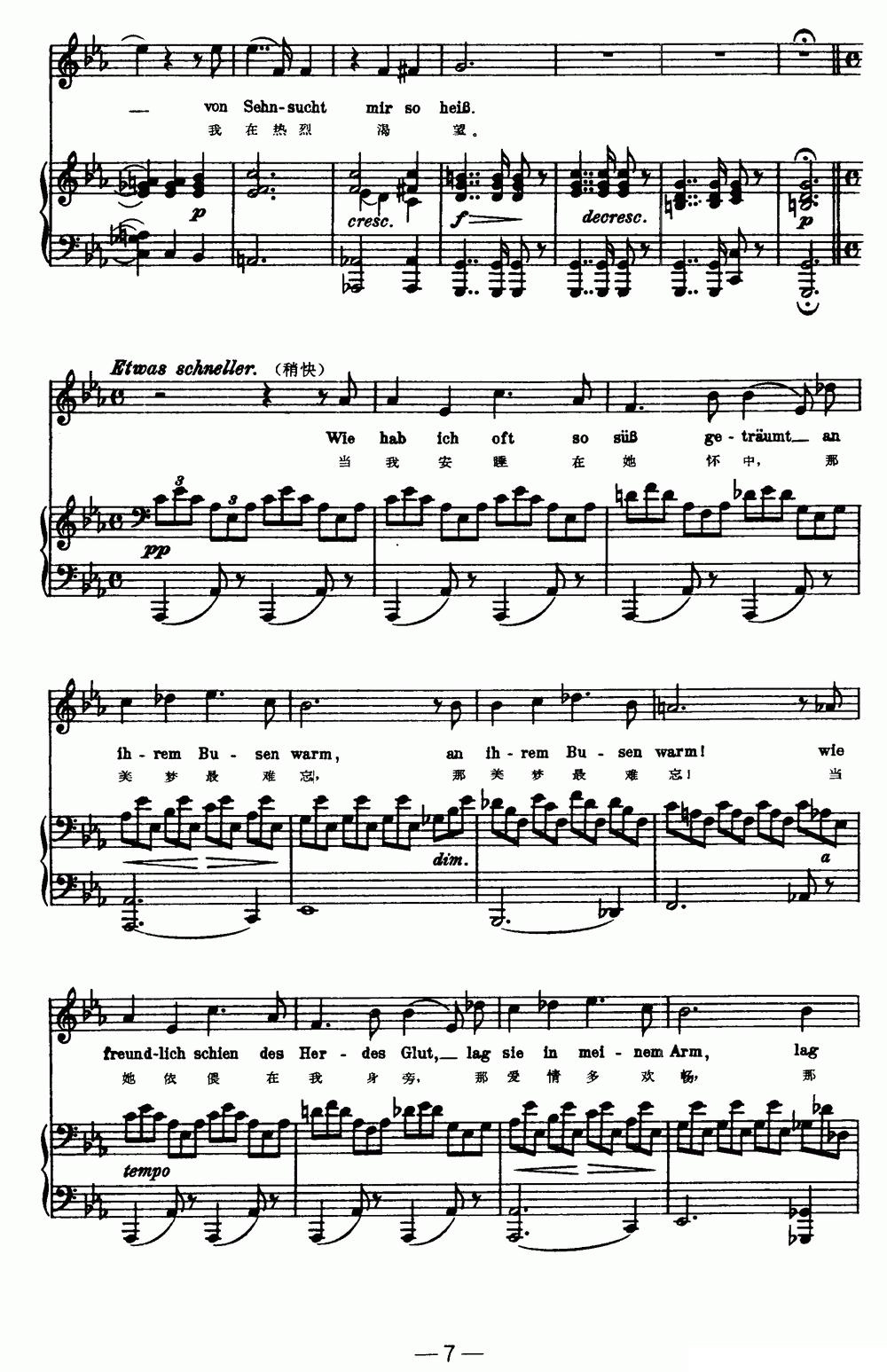 天鹅之歌 2、战士的预感（中外文对照、正谱）钢琴曲谱（图2）