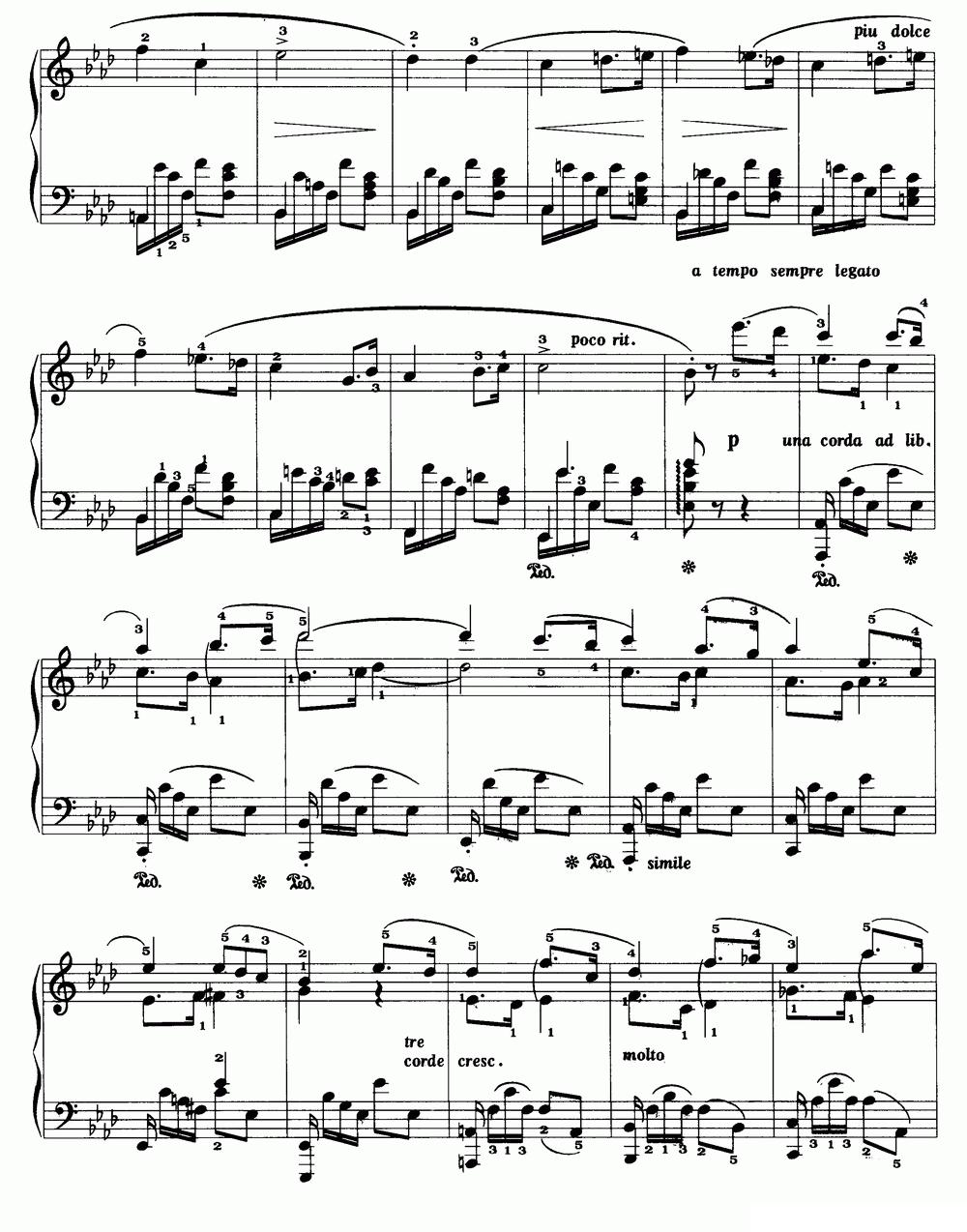 无词浪漫曲（福雷作品第17号之三）钢琴曲谱（图2）