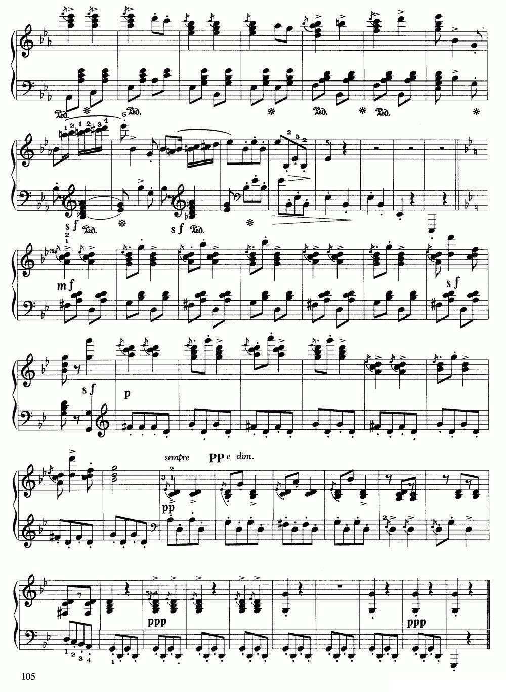中国小夜曲钢琴曲谱（图3）