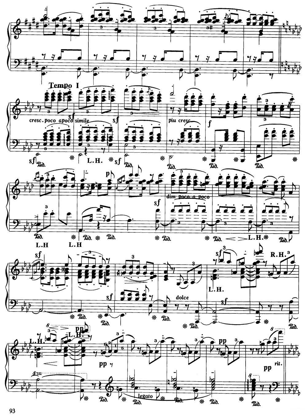 哈巴涅拉（夏布里埃作曲版）钢琴曲谱（图3）