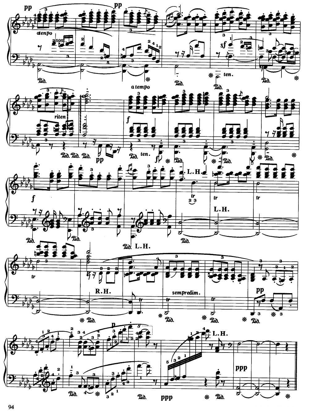 哈巴涅拉（夏布里埃作曲版）钢琴曲谱（图4）