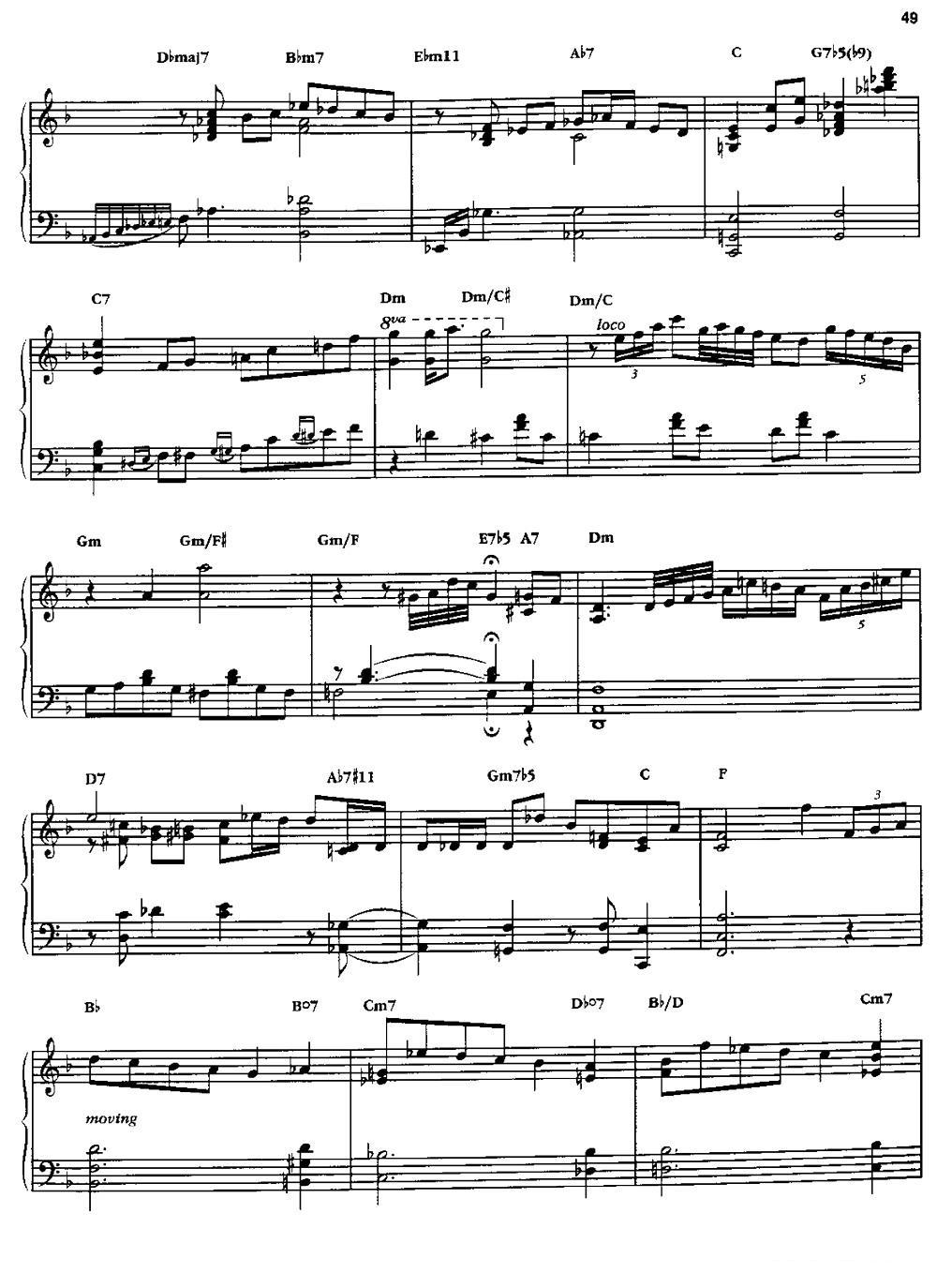 IN A SENTIMENTAL MOOD钢琴曲谱（图3）